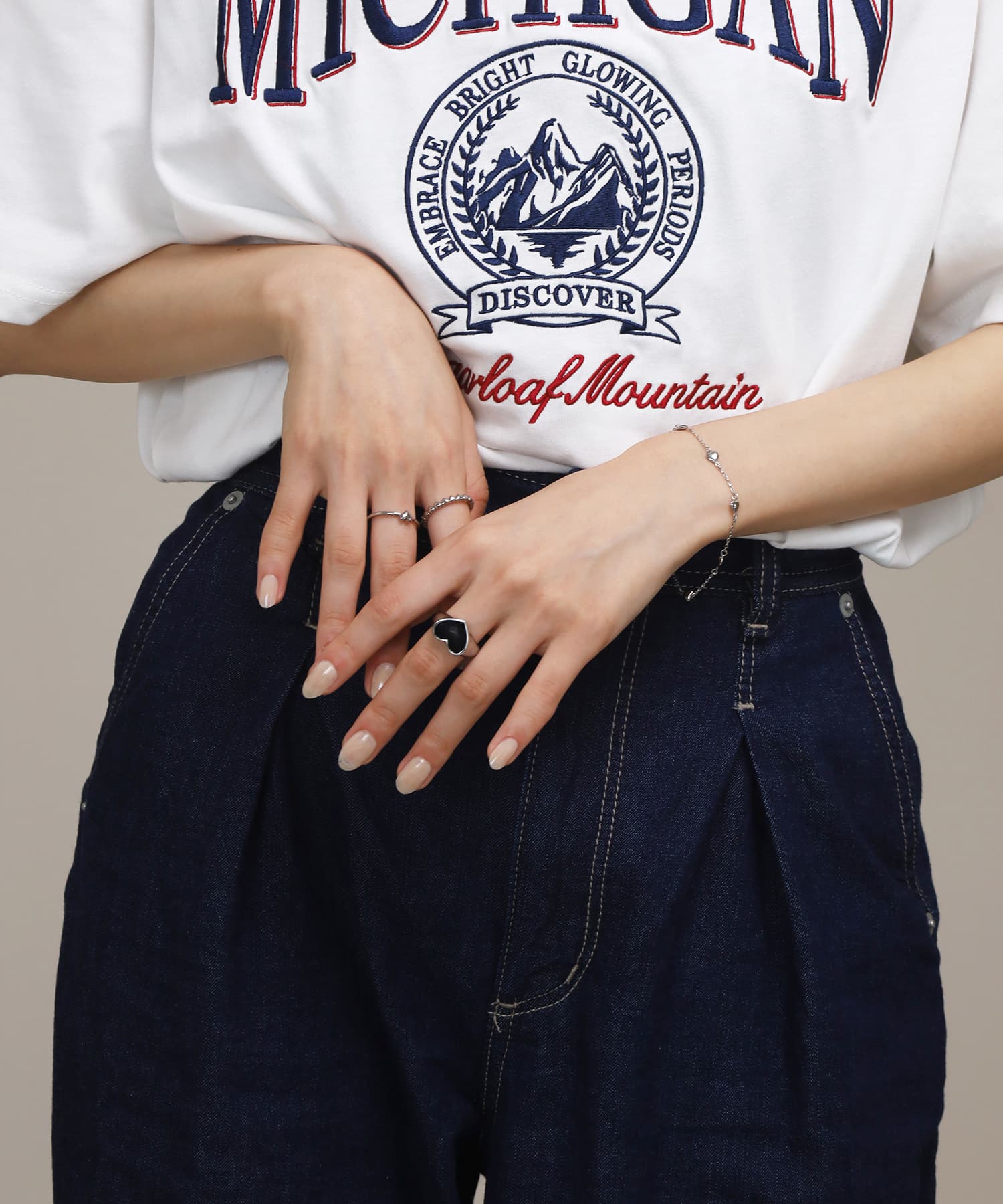 エルエイチエムイー LHME 【WEB限定】“Moment”ハートリング/ブラック/サージカルステンレス（金属アレルギー対応） （シルバー） シルバー