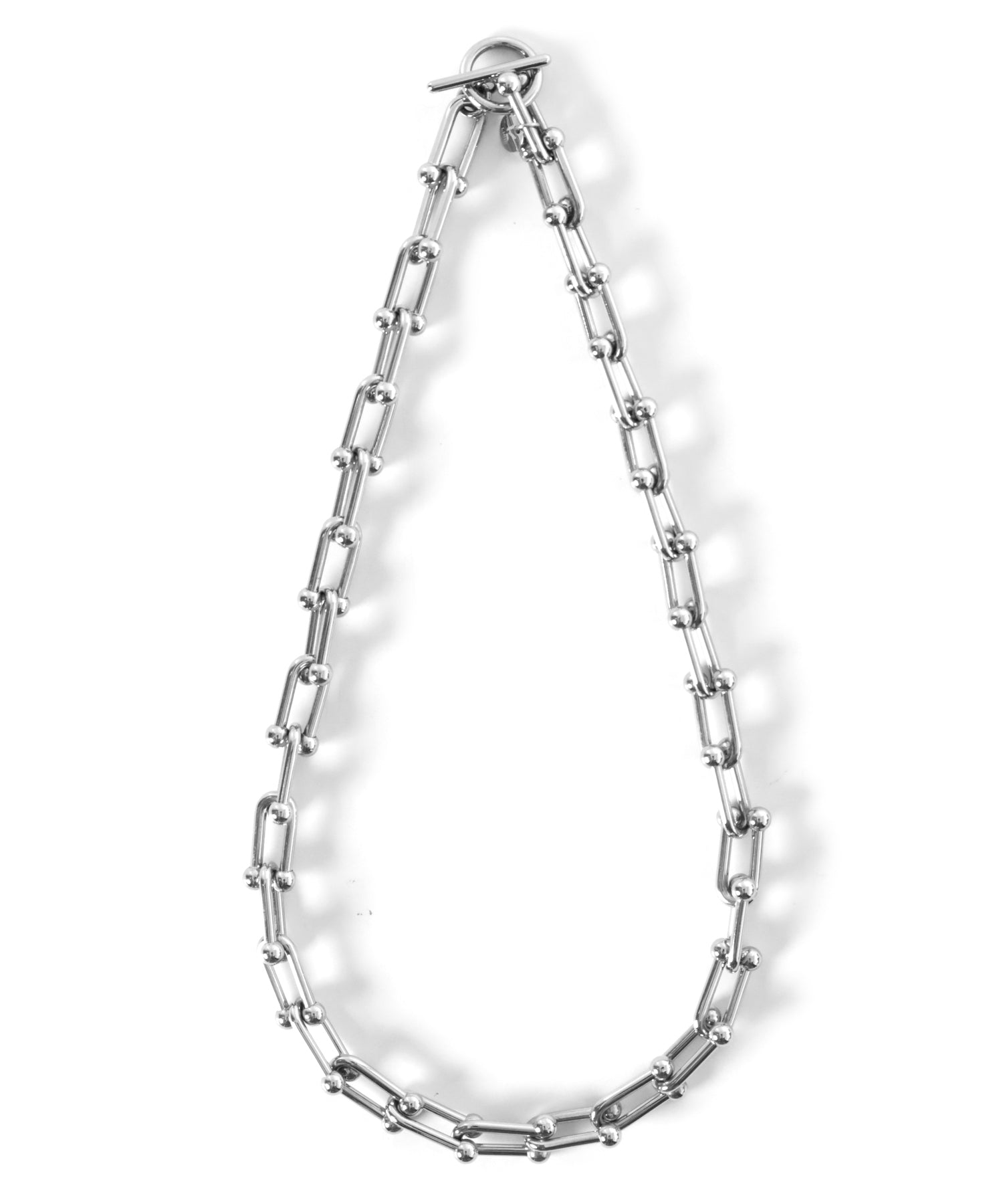 エルエイチエムイー LHME “Moment”リンクホースシューチェーンネックレス/サージカルステンレス316L（金属アレルギー対応） （シルバー） シルバー
