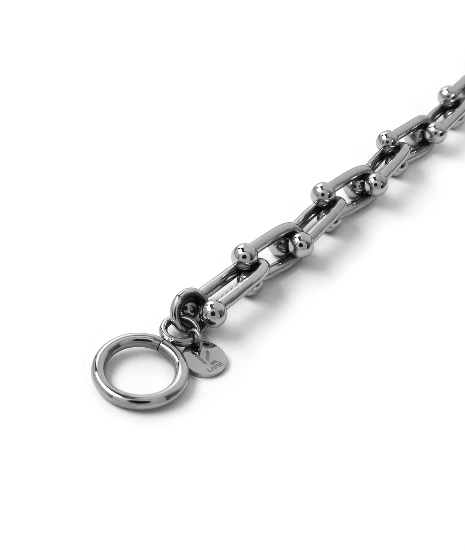 エルエイチエムイー LHME “Moment”リンクホースシューチェーンネックレス/サージカルステンレス316L（金属アレルギー対応） （シルバー） シルバー
