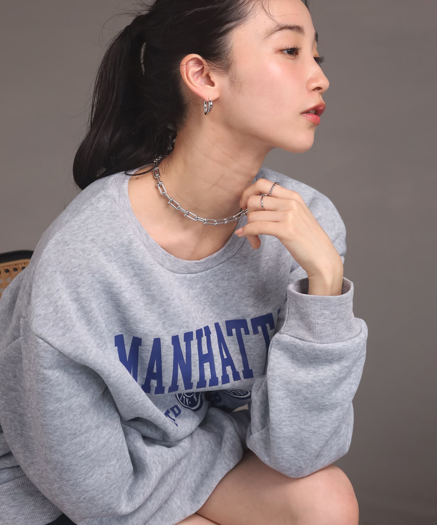 エルエイチエムイー LHME “Moment”リンクホースシューチェーンネックレス/サージカルステンレス316L（金属アレルギー対応） （シルバー） シルバー