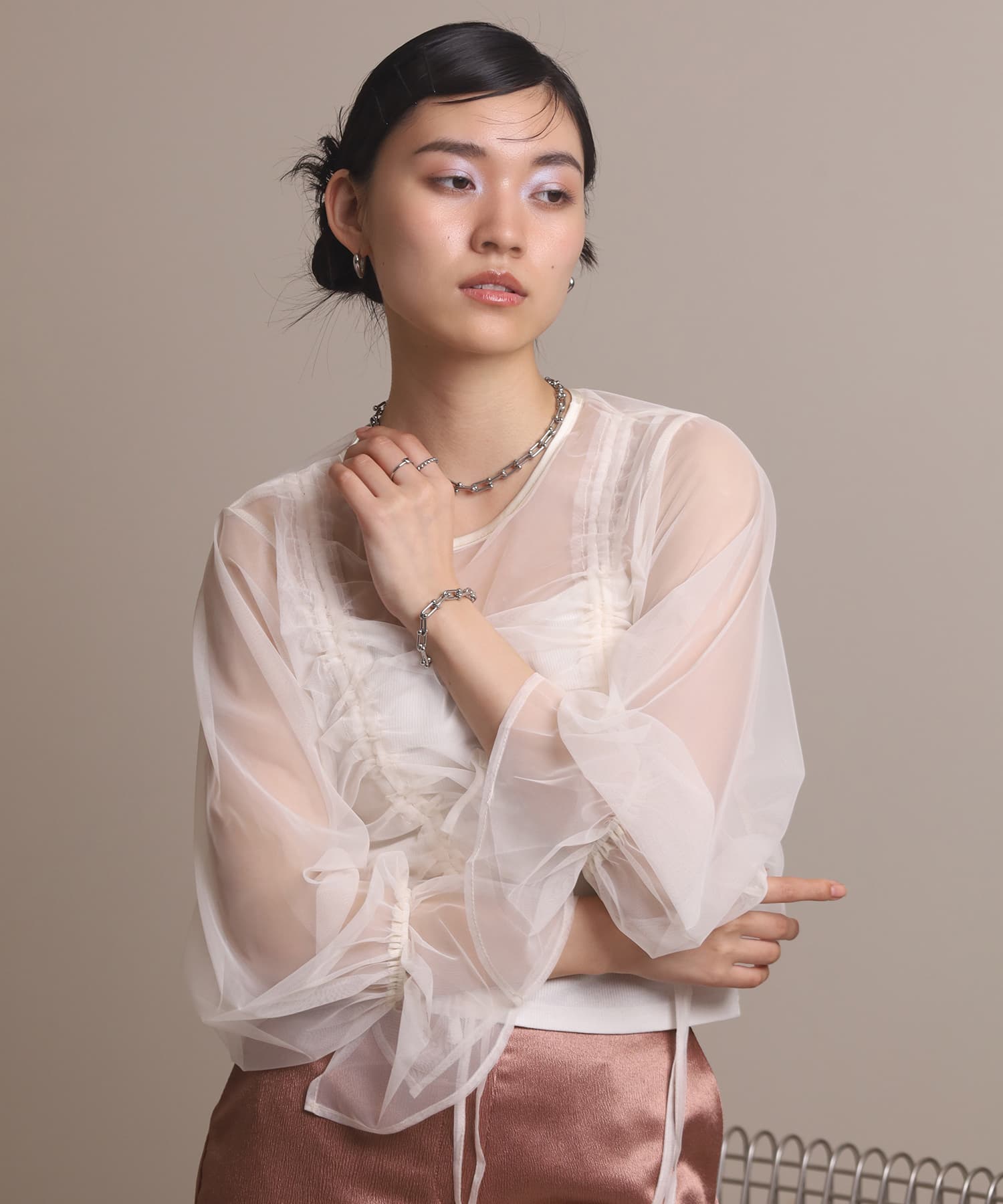 エルエイチエムイー LHME “Moment”リンクホースシューチェーンネックレス/サージカルステンレス316L（金属アレルギー対応） （シルバー） シルバー