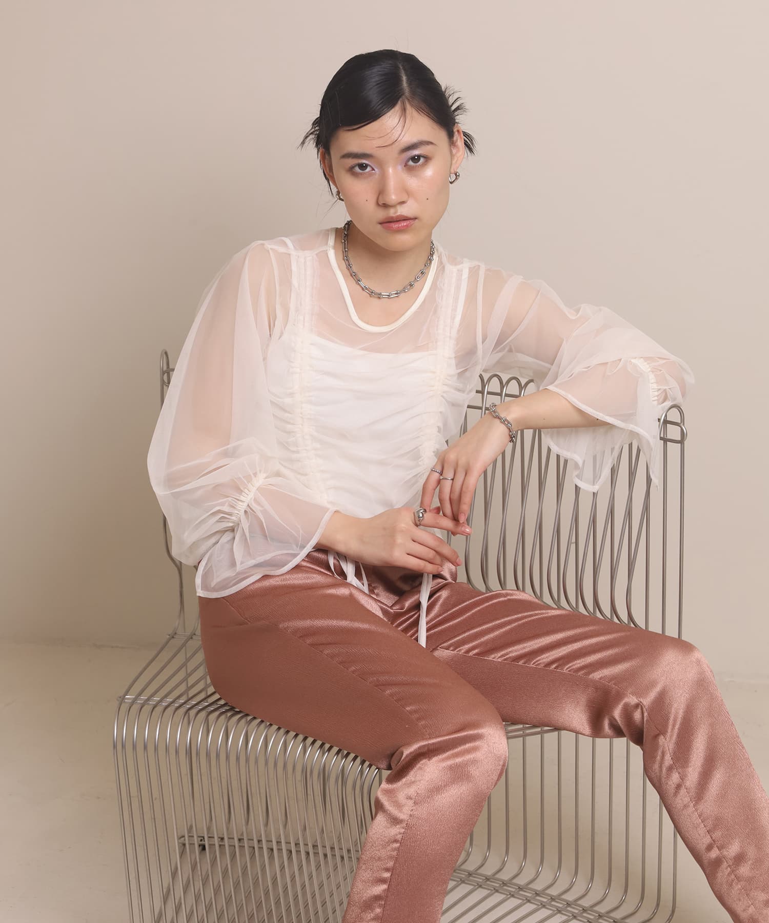 エルエイチエムイー LHME “Moment”リンクホースシューチェーンネックレス/サージカルステンレス316L（金属アレルギー対応） （シルバー） シルバー