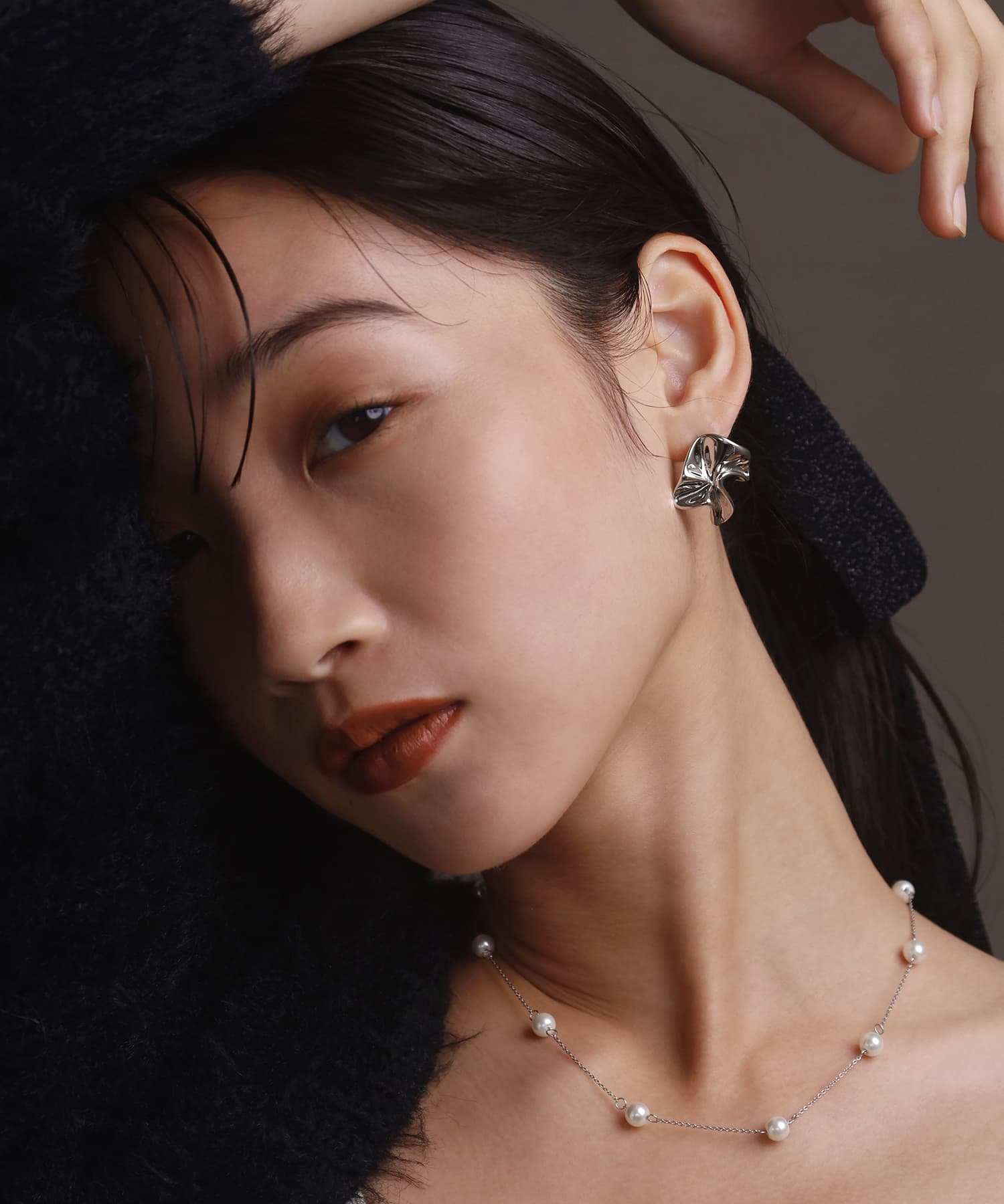 エルエイチエムイー LHME 【WEB限定】“Moment”シャーリングピアス/サージカルステンレス（金属アレルギー対応） （シルバー） シルバー