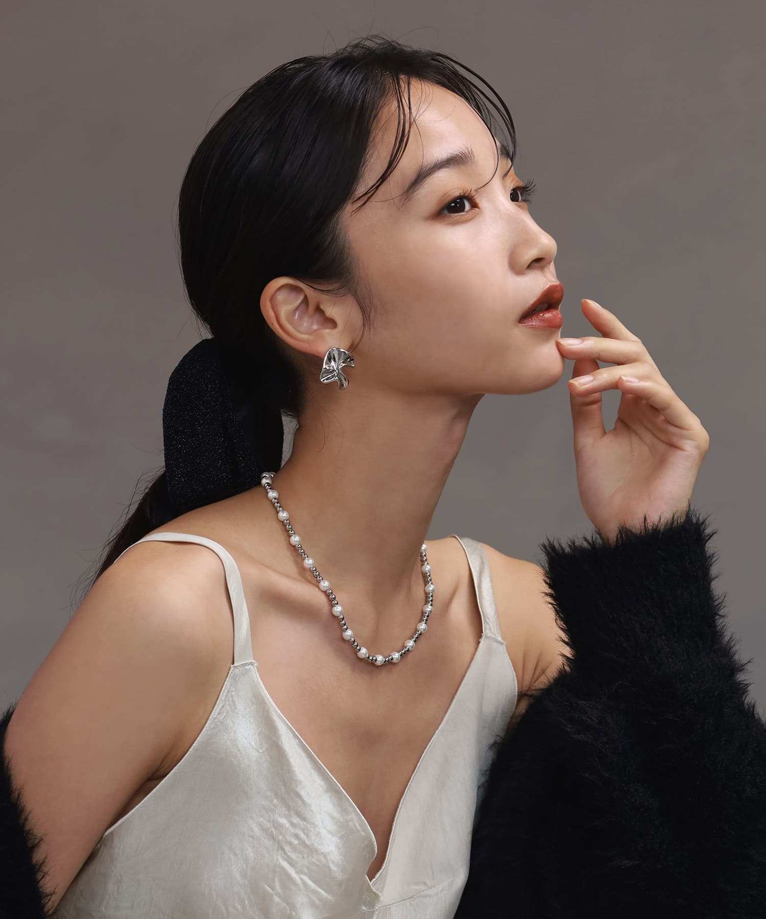 エルエイチエムイー LHME 【WEB限定】“Moment”シャーリングピアス/サージカルステンレス（金属アレルギー対応） （シルバー） シルバー