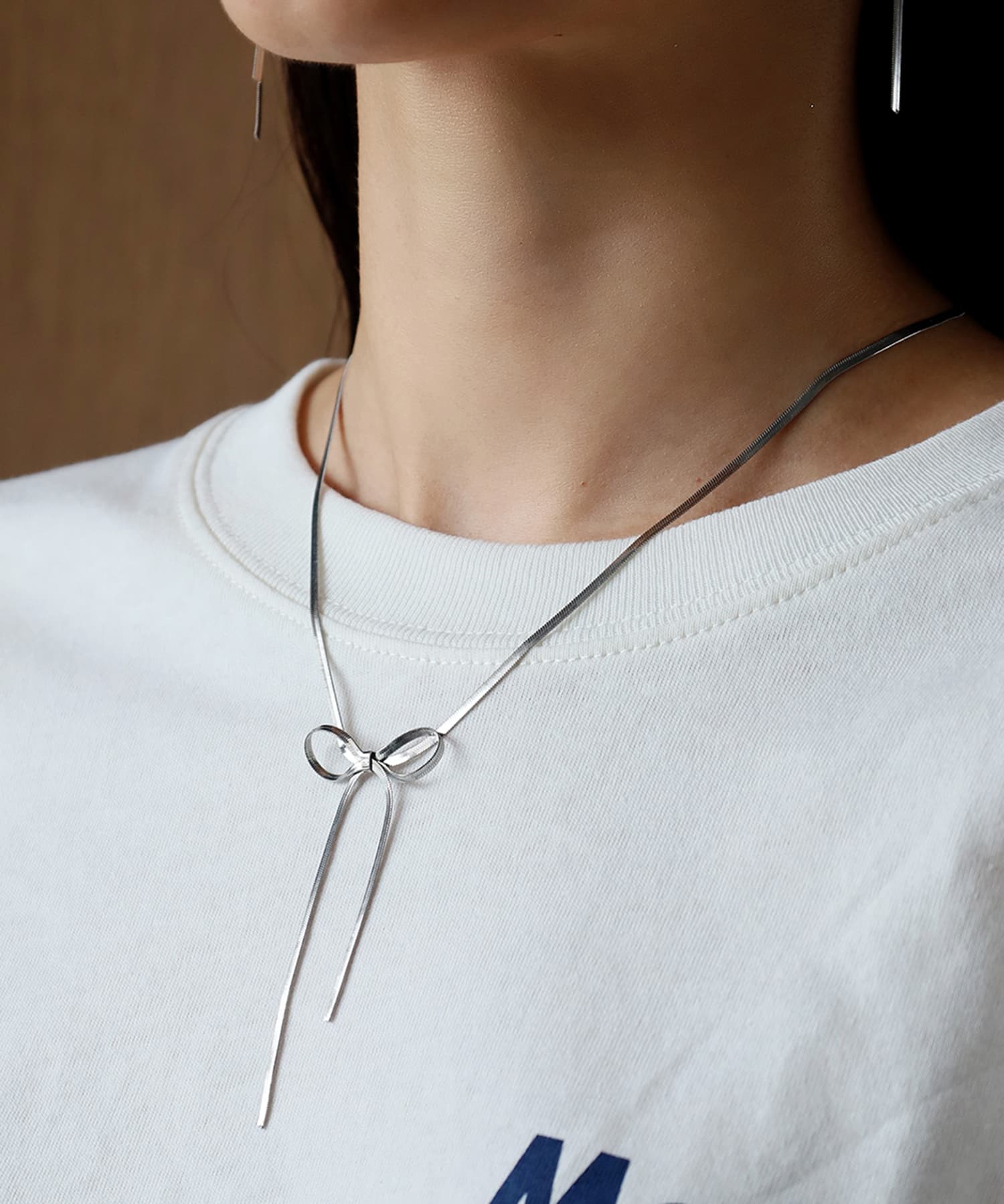 エルエイチエムイー LHME 【WEB限定】“Moment”ベネチアンリボンネックレス/ステンレススティール （シルバー） シルバー