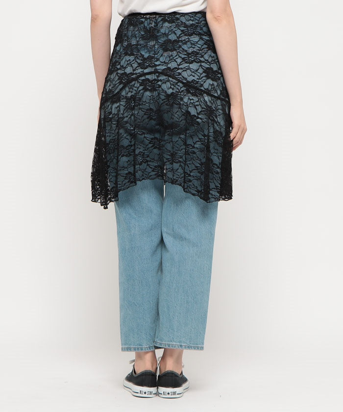 メゾンブリーズ MAISON BREEZE 【MAISON BREEZE】レースアシメレースレイヤードエプロンスカート SCCH565