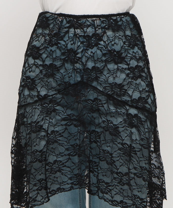 メゾンブリーズ MAISON BREEZE 【MAISON BREEZE】レースアシメレースレイヤードエプロンスカート SCCH565