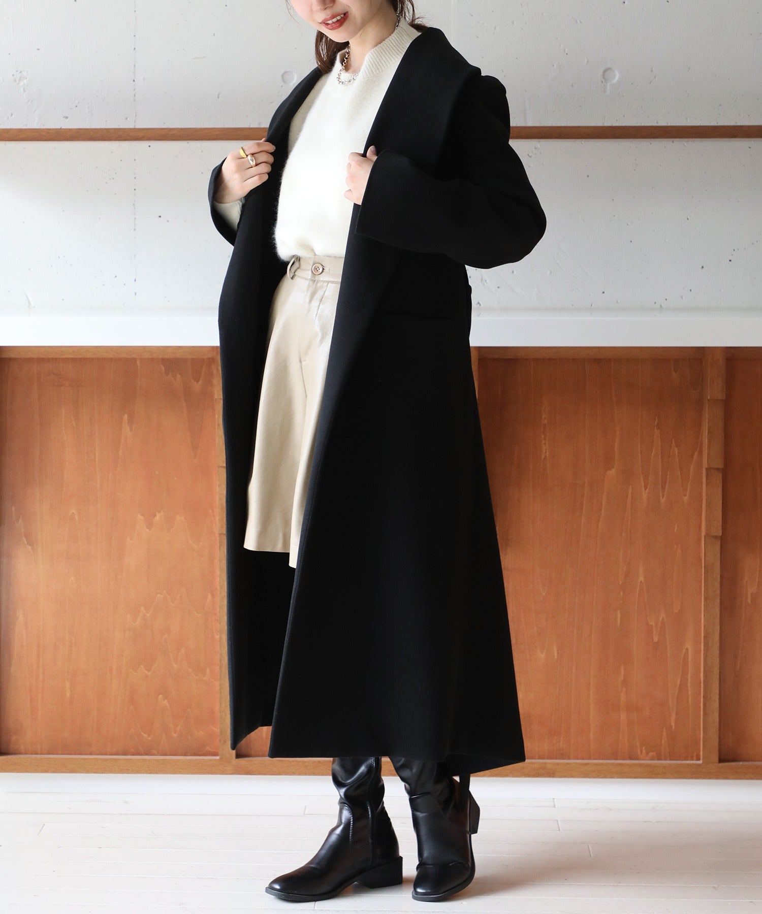 メゾンブリーズ MAISON BREEZE 【谷まりあさん着用◎SWEET掲載品商品】【MAISON BREEZE】アウター コート ガウンコート 無地 ロング丈 オーバーシルエット リバーライク