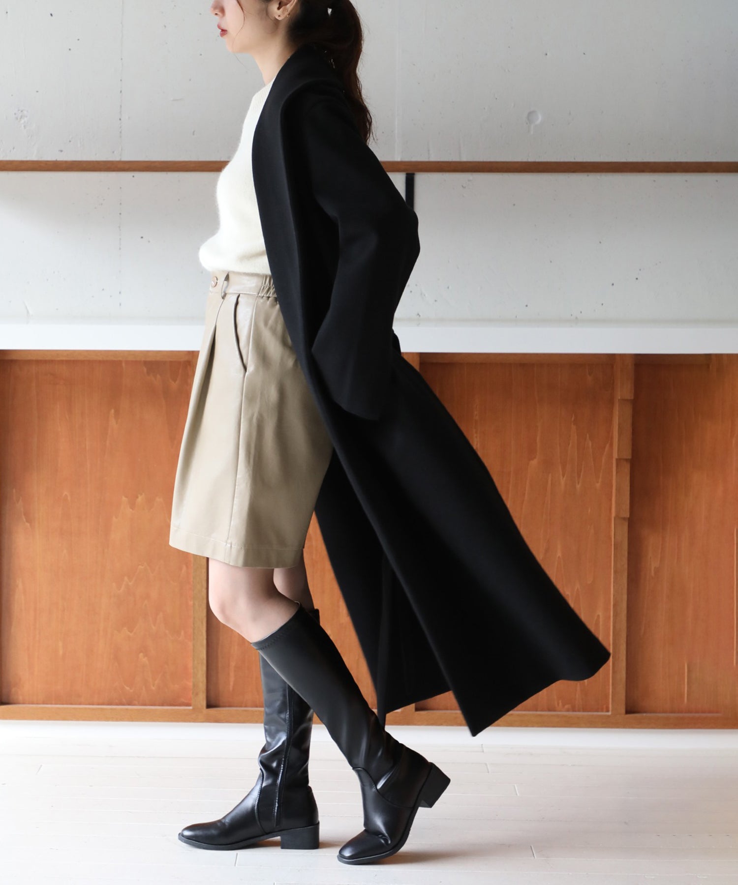 メゾンブリーズ MAISON BREEZE 【谷まりあさん着用◎SWEET掲載品商品】【MAISON BREEZE】アウター コート ガウンコート 無地 ロング丈 オーバーシルエット リバーライク