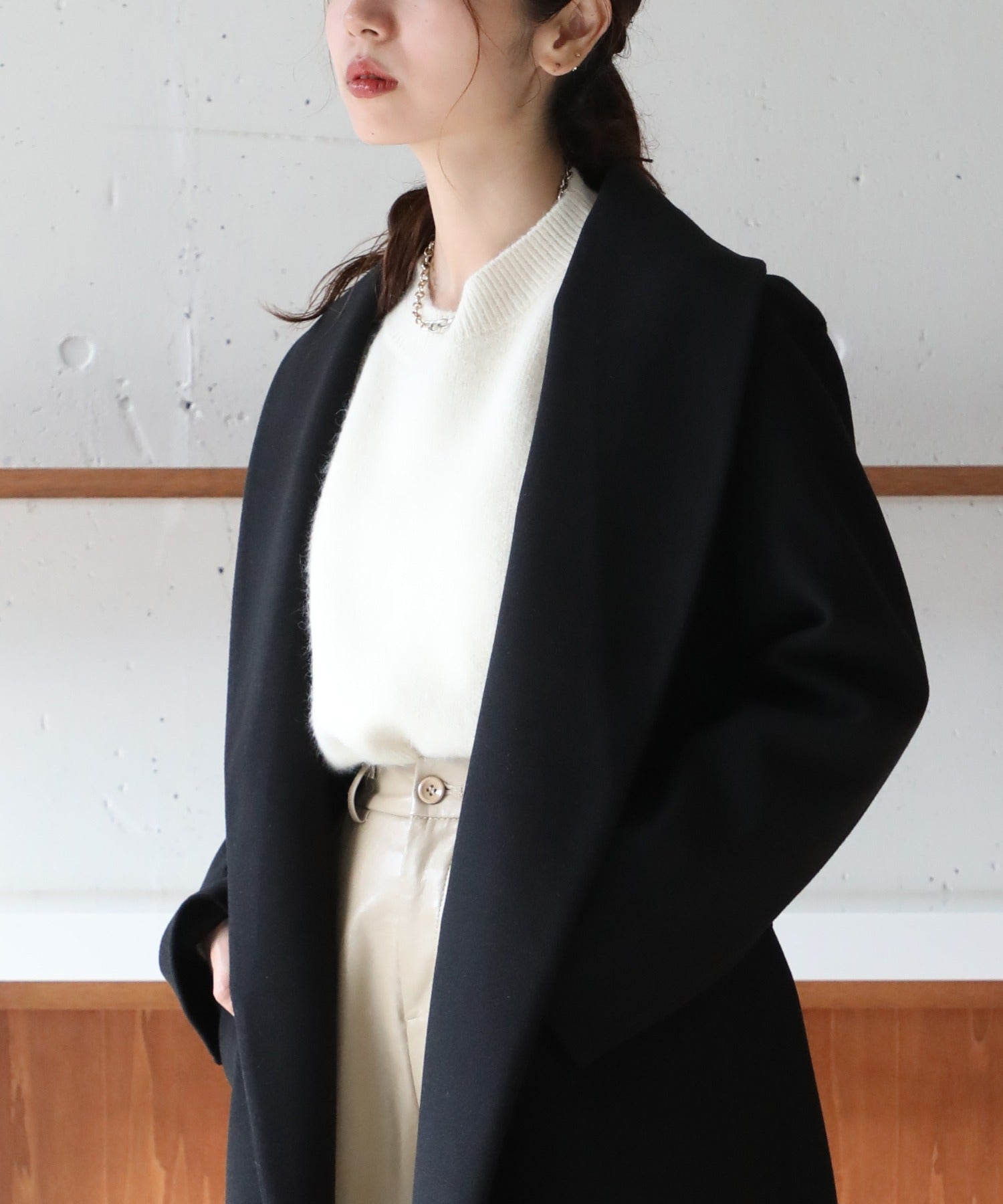 メゾンブリーズ MAISON BREEZE 【谷まりあさん着用◎SWEET掲載品商品】【MAISON BREEZE】アウター コート ガウンコート 無地 ロング丈 オーバーシルエット リバーライク
