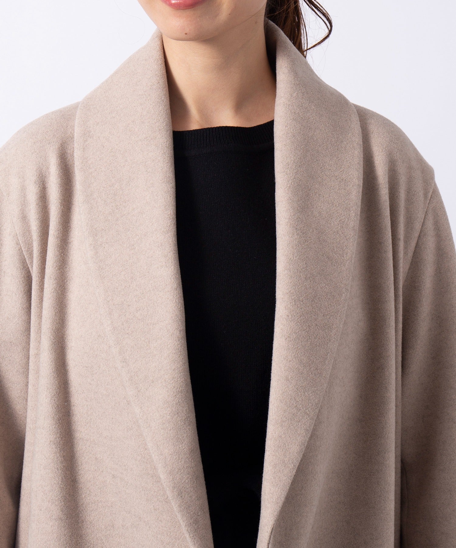 メゾンブリーズ MAISON BREEZE 【谷まりあさん着用◎SWEET掲載品商品】【MAISON BREEZE】アウター コート ガウンコート 無地 ロング丈 オーバーシルエット リバーライク