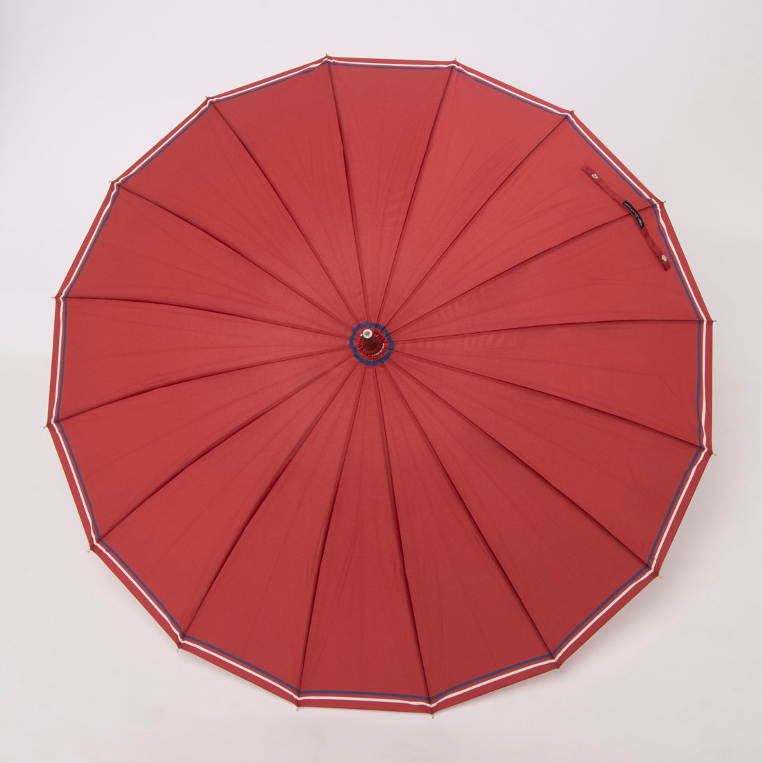 メゾンブリーズ MAISON BREEZE 55cm 16本骨傘 2線ボーダー柄 （レッド） レッド
