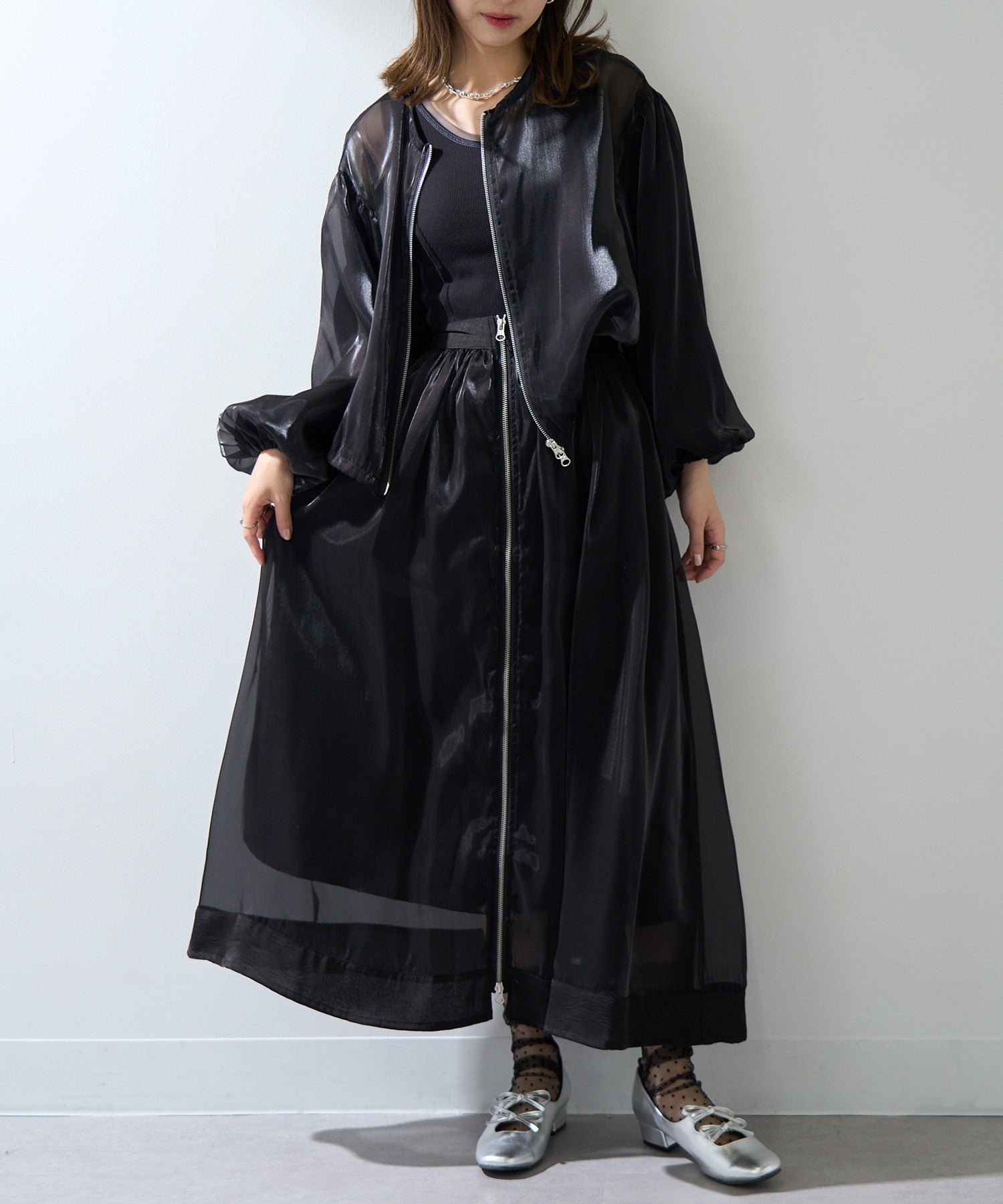 MAISON BREEZE reveur リボン パンプス シルバー ローヒール メタリック フラットシューズ シューズ 靴 エナメル （シルバー） シルバー