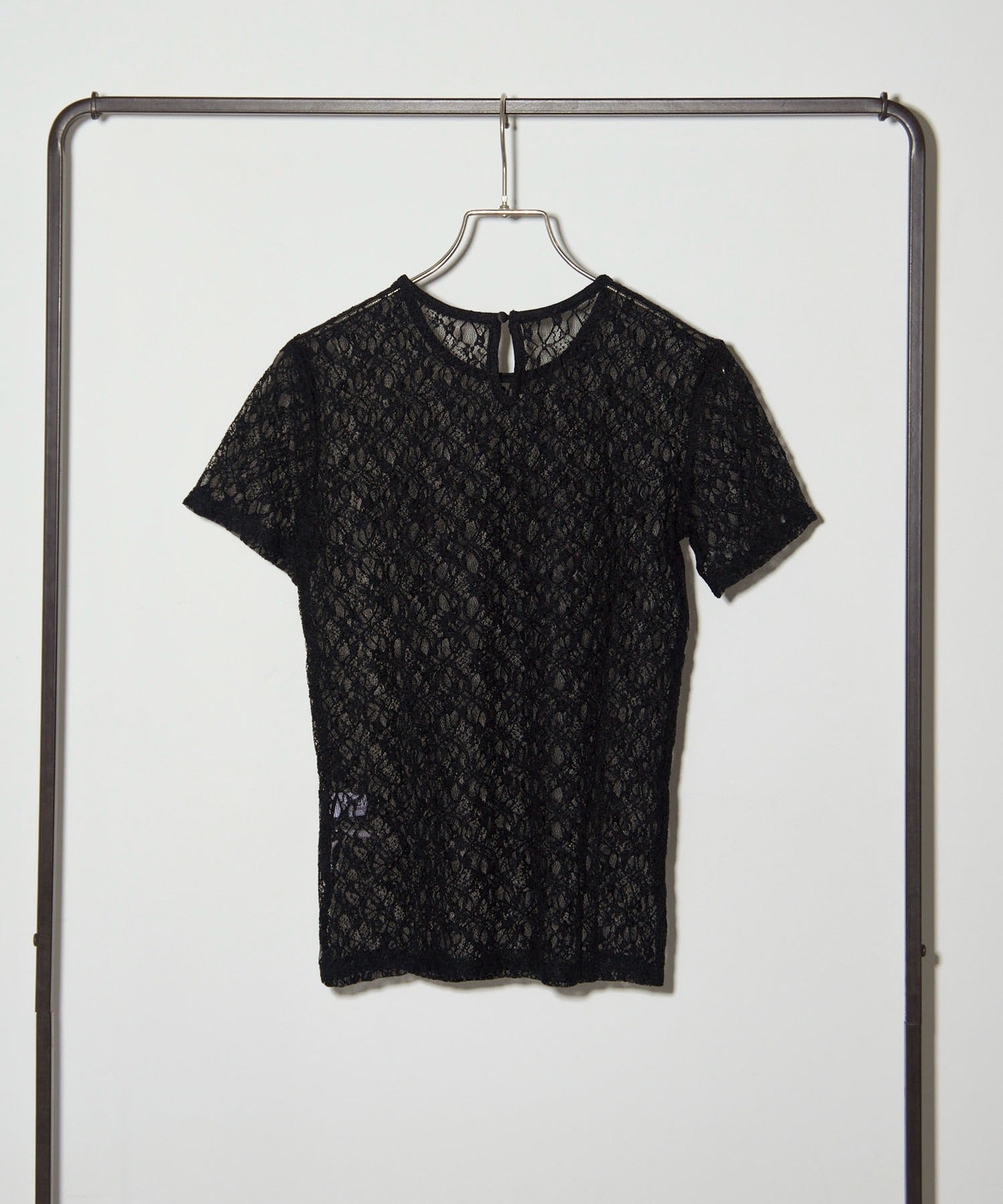 メゾンブリーズレヴール MAISON BREEZE reveur Flower lace T-shirt フラワーレースTシャツ （ブラック） ブラック