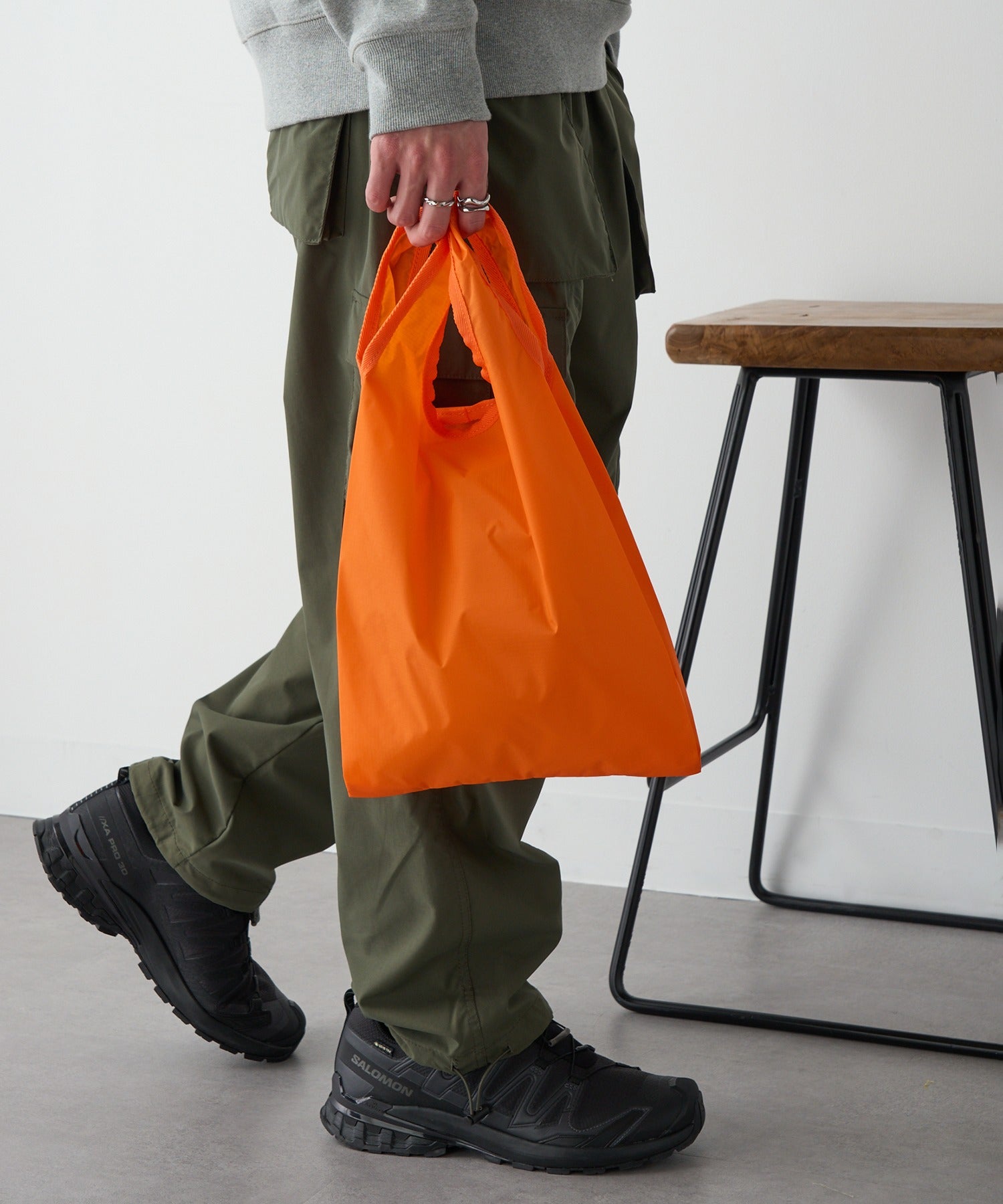 メゾンクラブ MAISON CLUB Ripstop Nylon 2way Shoulder Tote / リップストップナイロン2ウェイショルダートート （オレンジ） オレンジ