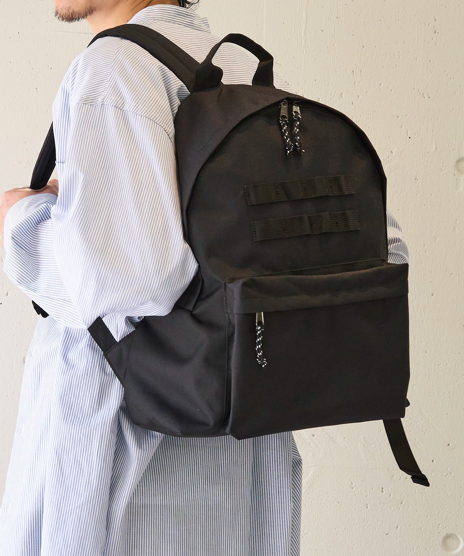 メゾンクラブ MAISON CLUB バックパック リュックサック /A4サイズ・PC収納可能 軽量/撥水/M-65/MA-1 （ブラック） ブラック
