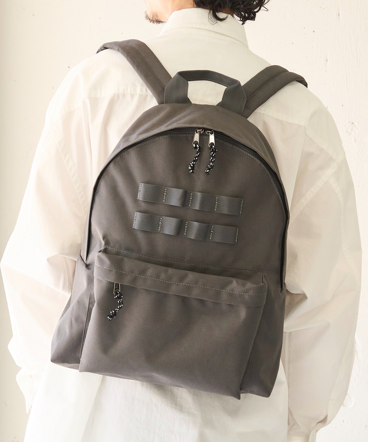 メゾンクラブ MAISON CLUB バックパック リュックサック /A4サイズ・PC収納可能 軽量/撥水/M-65/MA-1 （グレー） グレー