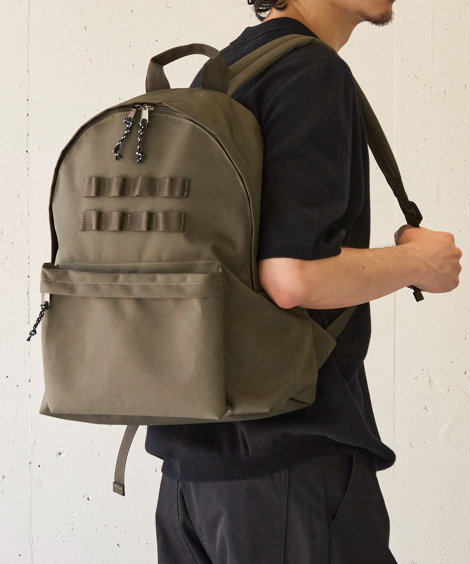 メゾンクラブ MAISON CLUB バックパック リュックサック /A4サイズ・PC収納可能 軽量/撥水/M-65/MA-1 （カーキ） カーキ