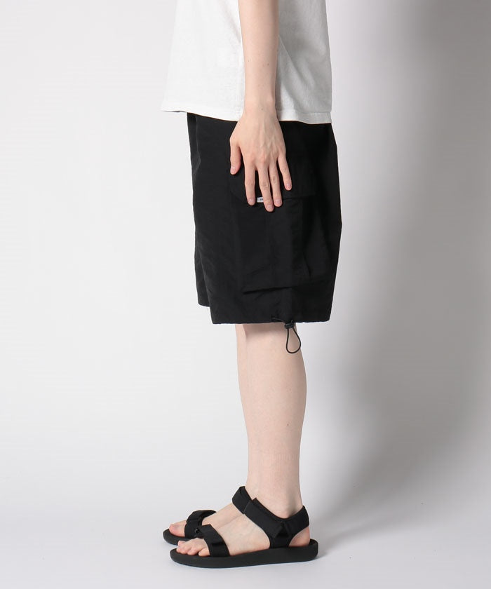 メゾンクラブ MAISON CLUB  ワイドカーゴパンツ ハーフパンツ ショートパンツ 半パン ミリタリー （BLK） BLK