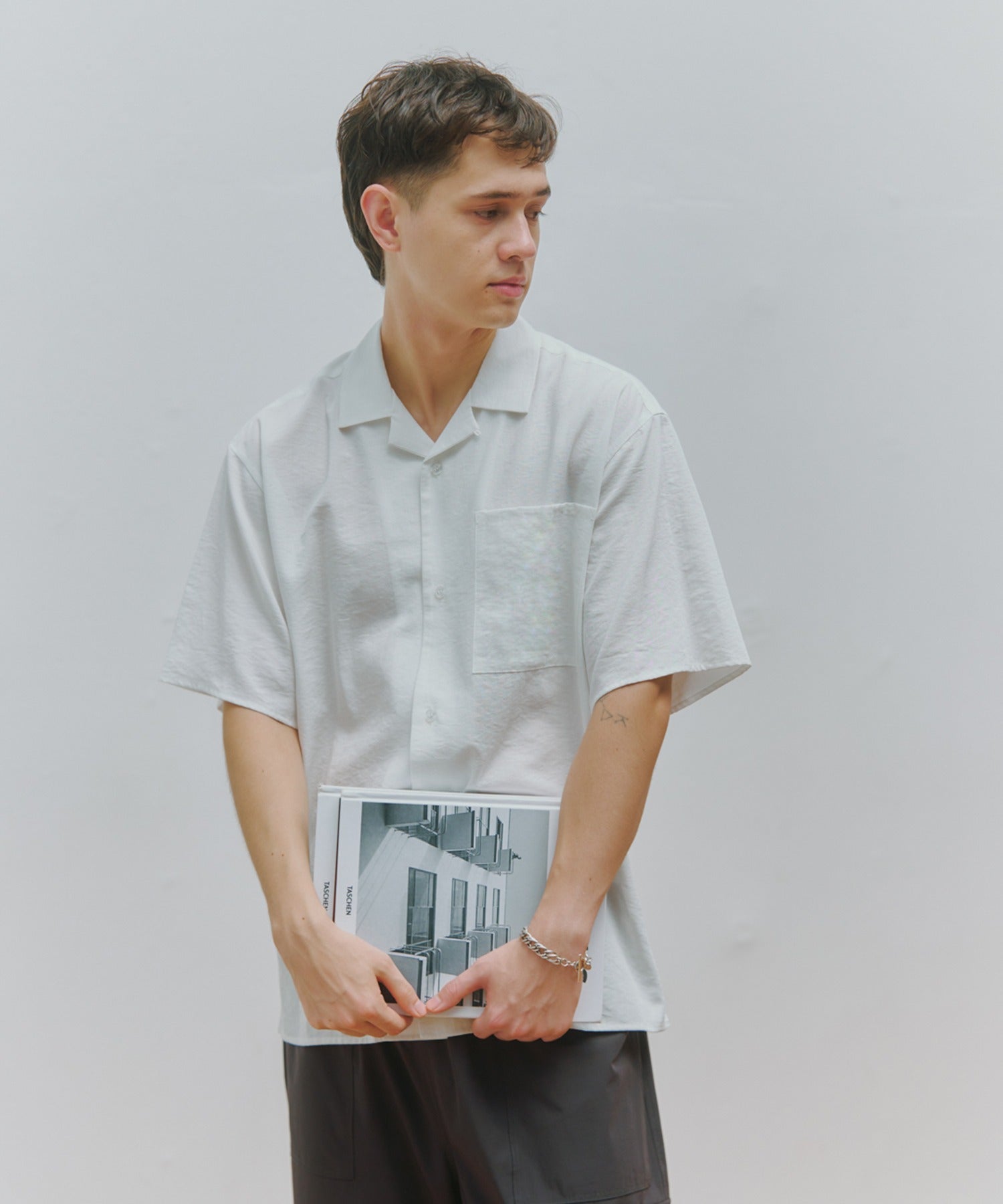 メゾンクラブ MAISON CLUB Open Collar Half Sleeve Shirt / 開襟ハーフスリーブシャツ （ホワイト） ホワイト