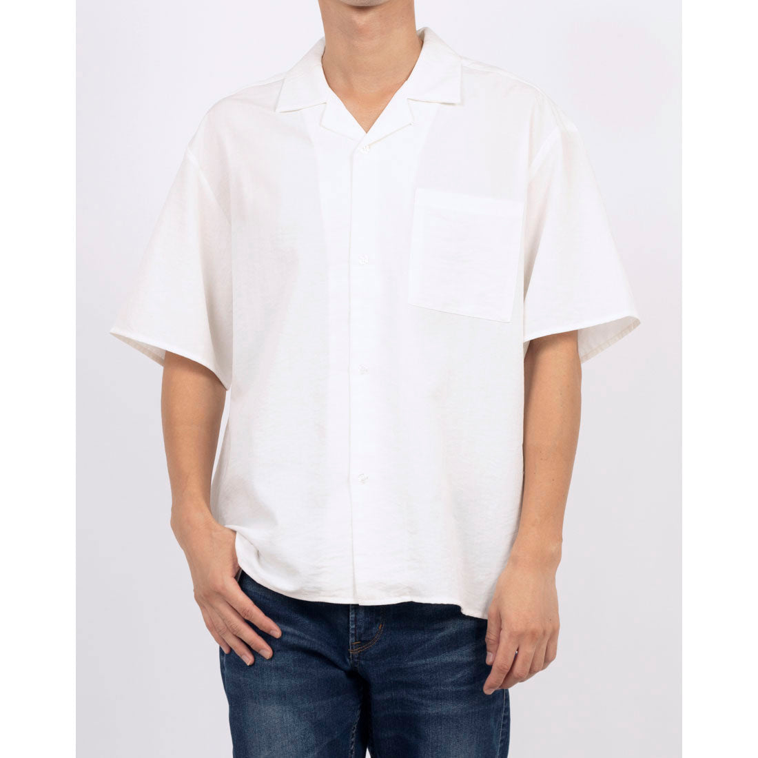メゾンクラブ MAISON CLUB Open Collar Half Sleeve Shirt / 開襟ハーフスリーブシャツ （ホワイト） ホワイト