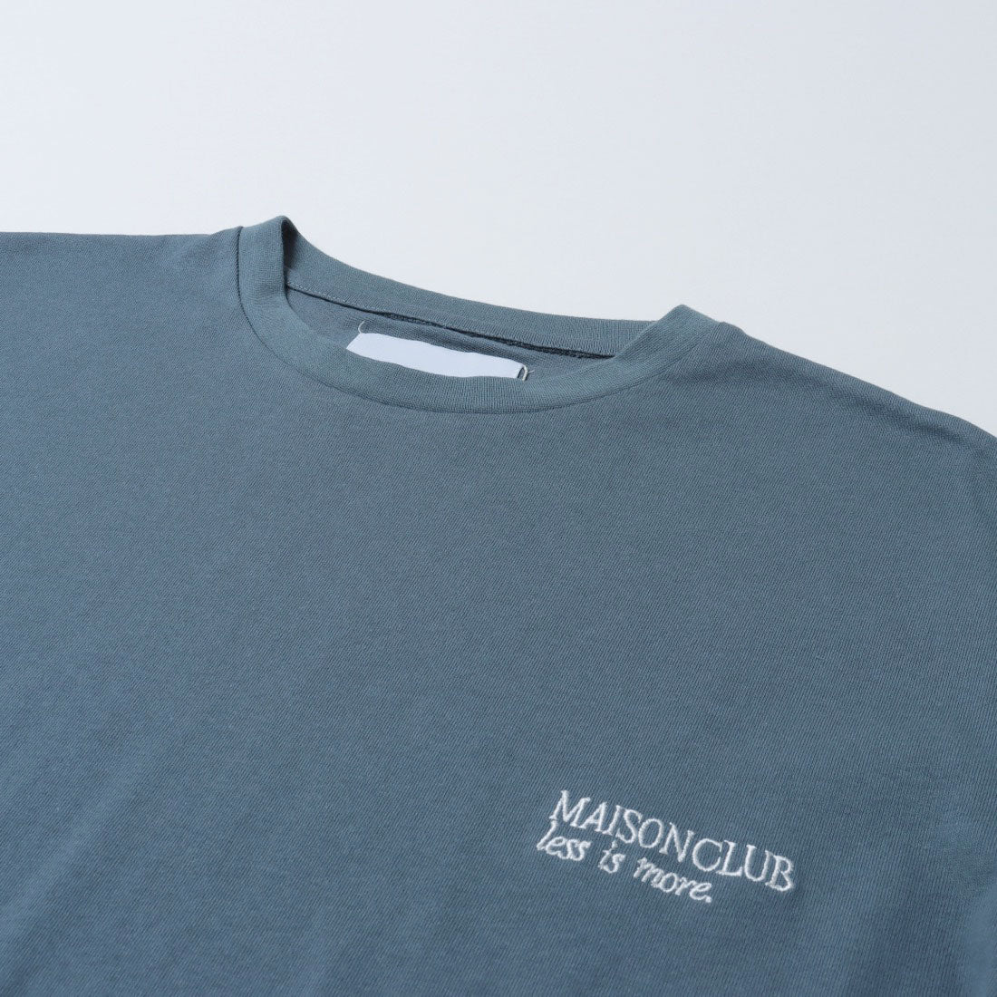 メゾンクラブ MAISON CLUB One Point Embroidery Tee / ワンポイント刺繍Tシャツ （ホワイト） ホワイト