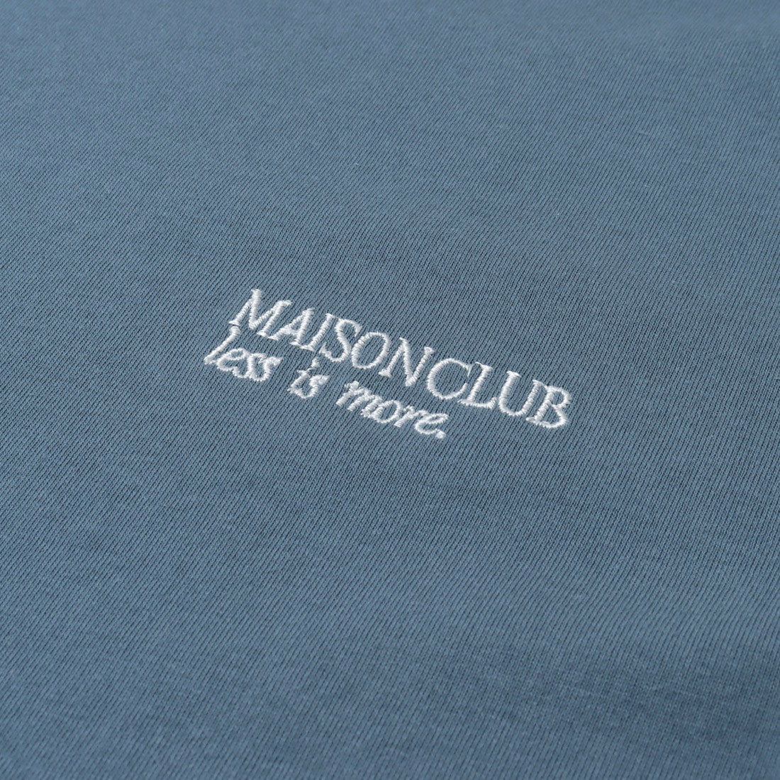 メゾンクラブ MAISON CLUB One Point Embroidery Tee / ワンポイント刺繍Tシャツ （ホワイト） ホワイト
