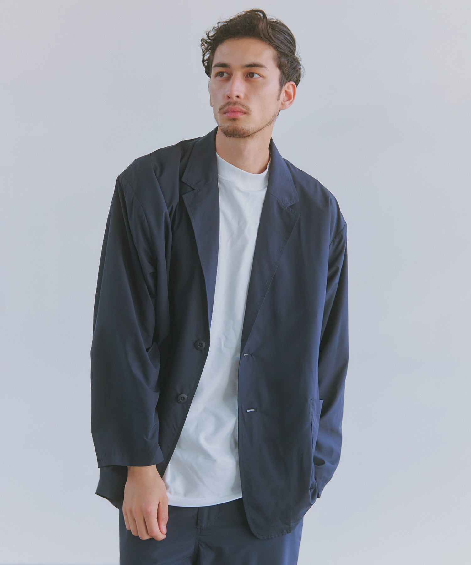 メゾンクラブ MAISON CLUB SUPER LIGHT TECH TRAVEL 2B JACKET / 超軽量リップストップ素材 （ネイビー） ネイビー