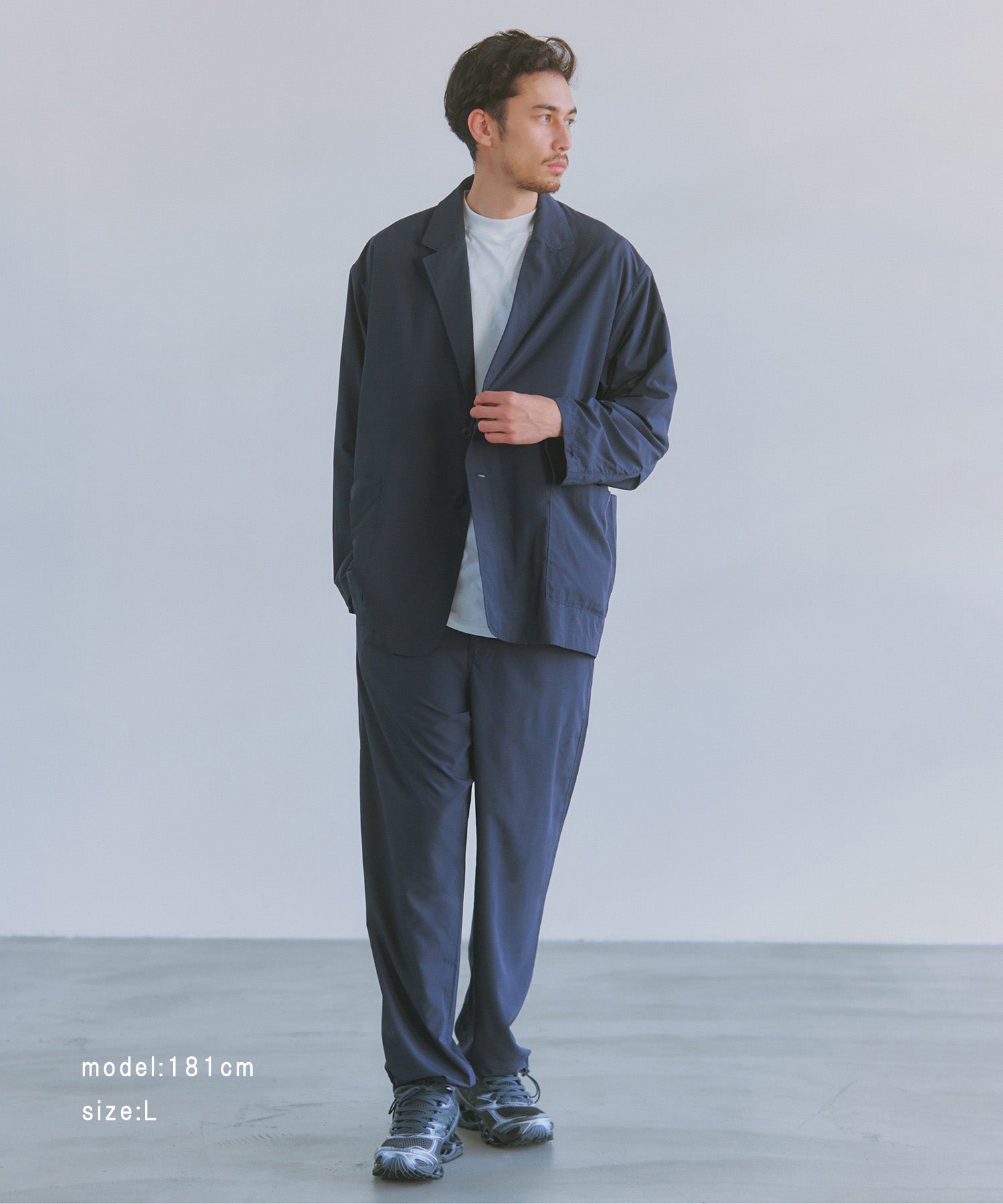 メゾンクラブ MAISON CLUB SUPER LIGHT TECH TRAVEL 2B JACKET / 超軽量リップストップ素材 （ネイビー） ネイビー