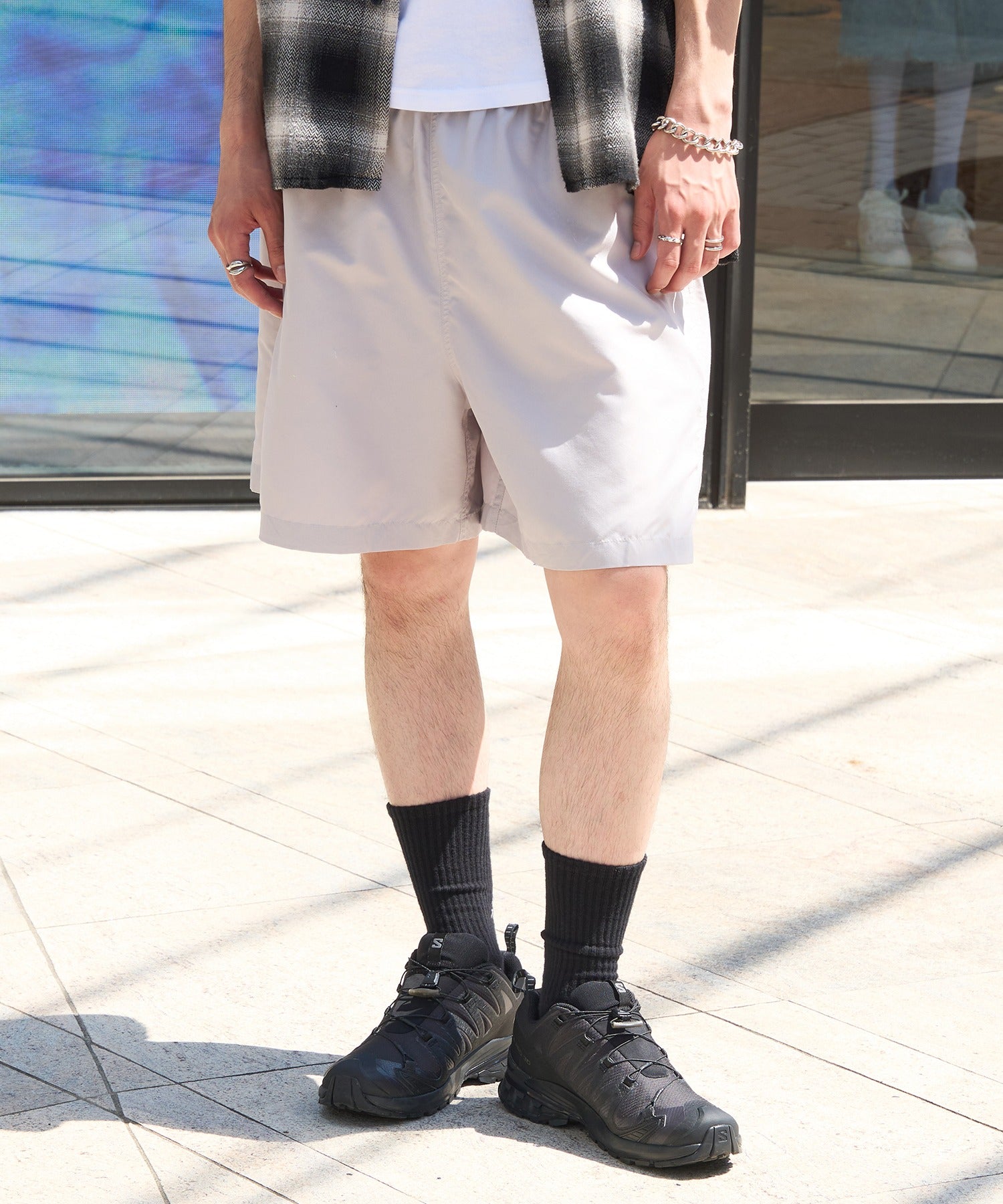 メゾンクラブ MAISON CLUB 【MAISON CLUB】COBRA CAPS / Microfiber All Purpose Shorts （ベージュ） ベージュ