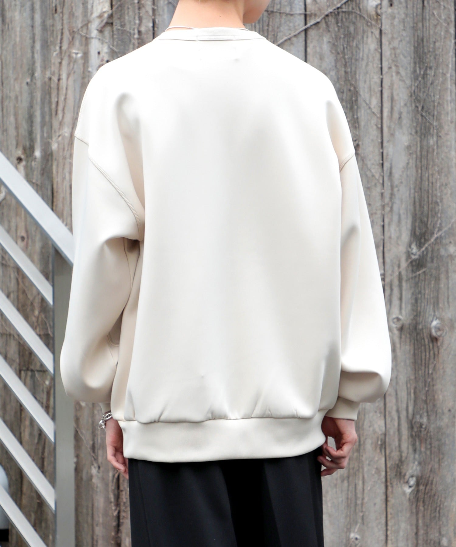 【SETUP7】ESSENTIALS Super smooth cardboard sweater ダンボールスウェット トレーナー スウェット 長袖 （ブラック） ブラック