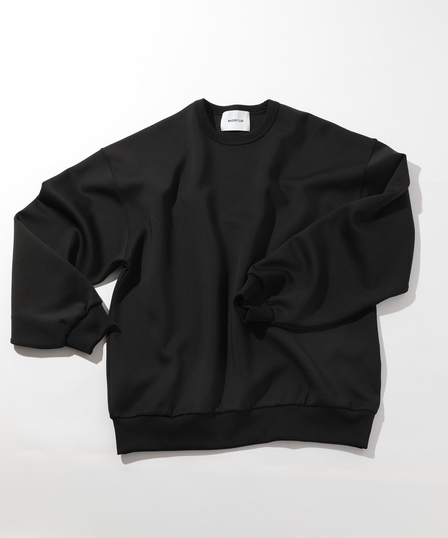【SETUP7】ESSENTIALS Super smooth cardboard sweater ダンボールスウェット トレーナー スウェット 長袖 （ブラック） ブラック