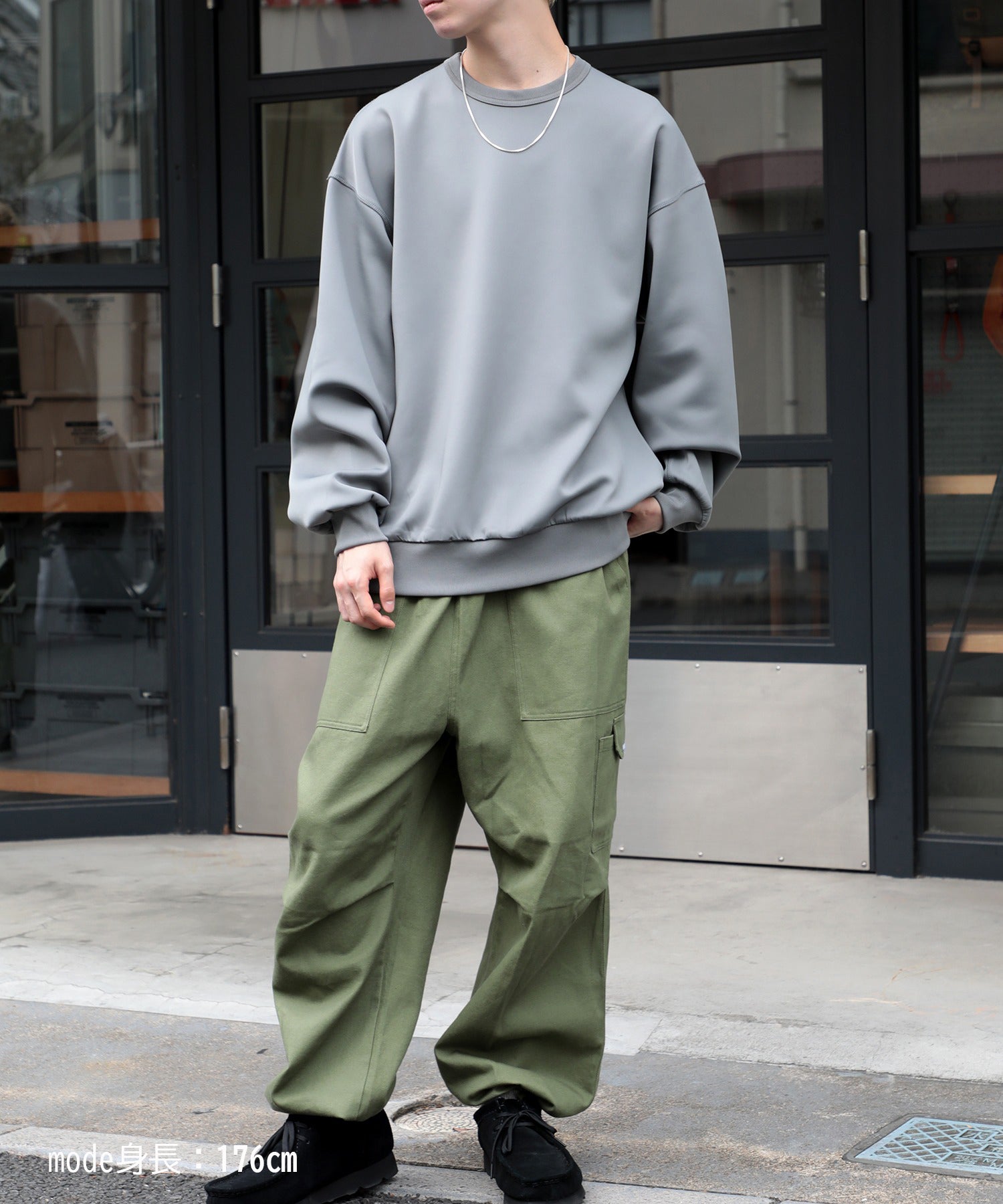 【SETUP7】ESSENTIALS Super smooth cardboard sweater ダンボールスウェット トレーナー スウェット 長袖 （ブラック） ブラック