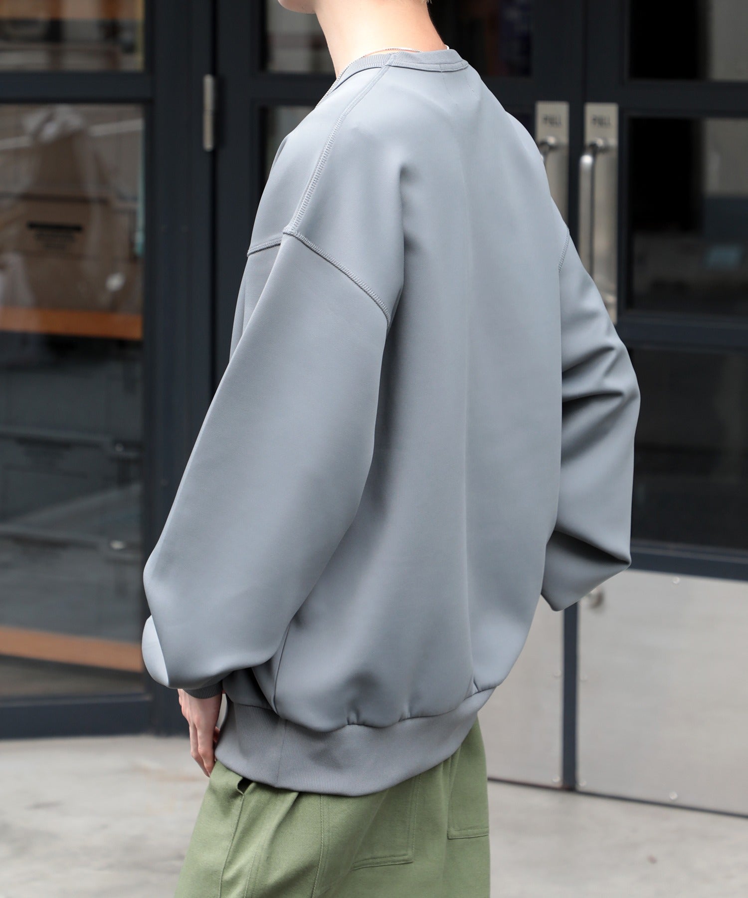 【SETUP7】ESSENTIALS Super smooth cardboard sweater ダンボールスウェット トレーナー スウェット 長袖 （ブラック） ブラック