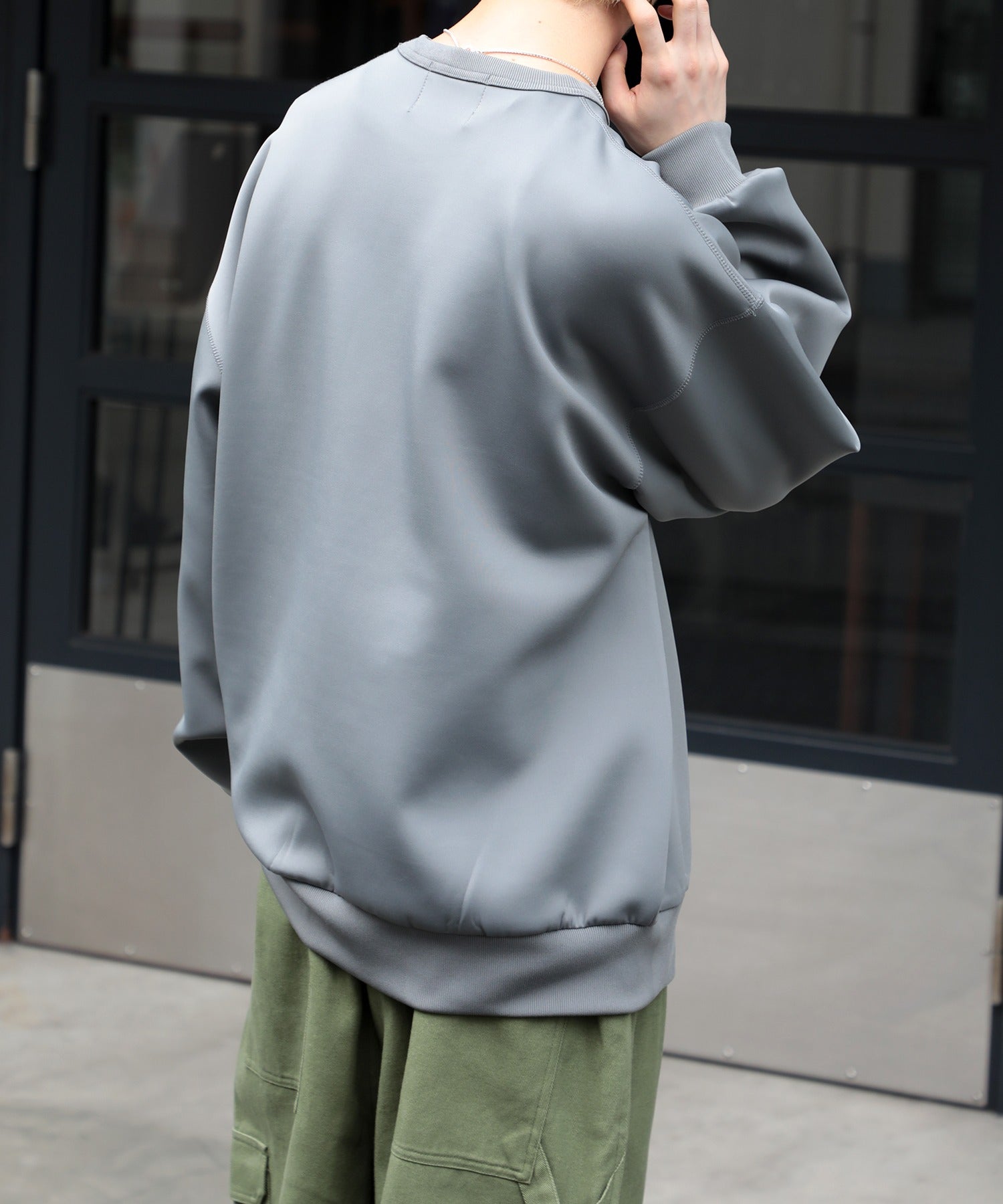 【SETUP7】ESSENTIALS Super smooth cardboard sweater ダンボールスウェット トレーナー スウェット 長袖 （ブラック） ブラック