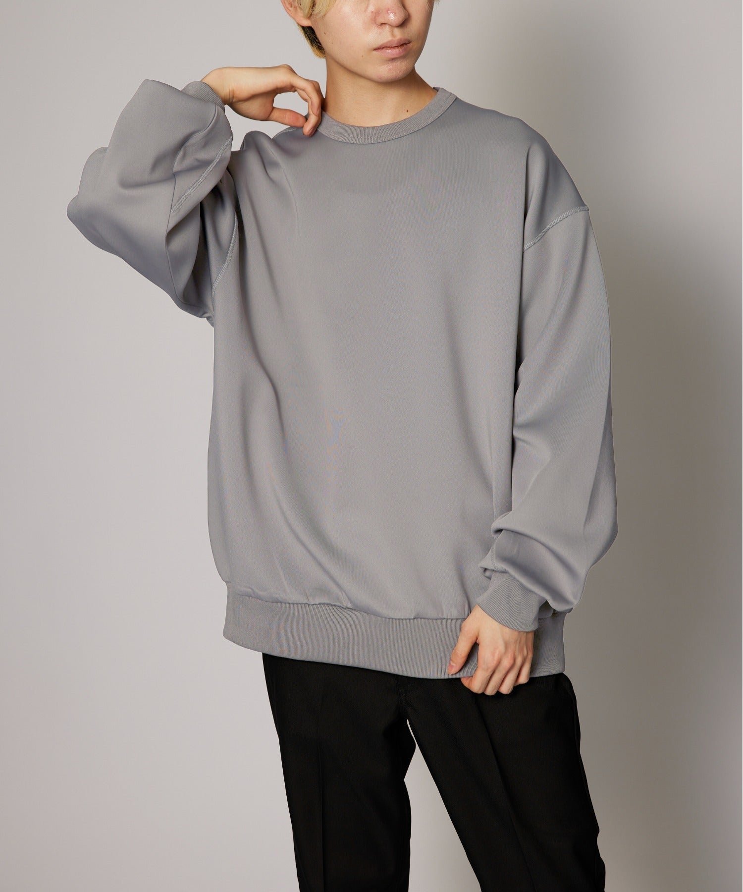 【SETUP7】ESSENTIALS Super smooth cardboard sweater ダンボールスウェット トレーナー スウェット 長袖 （ブラック） ブラック