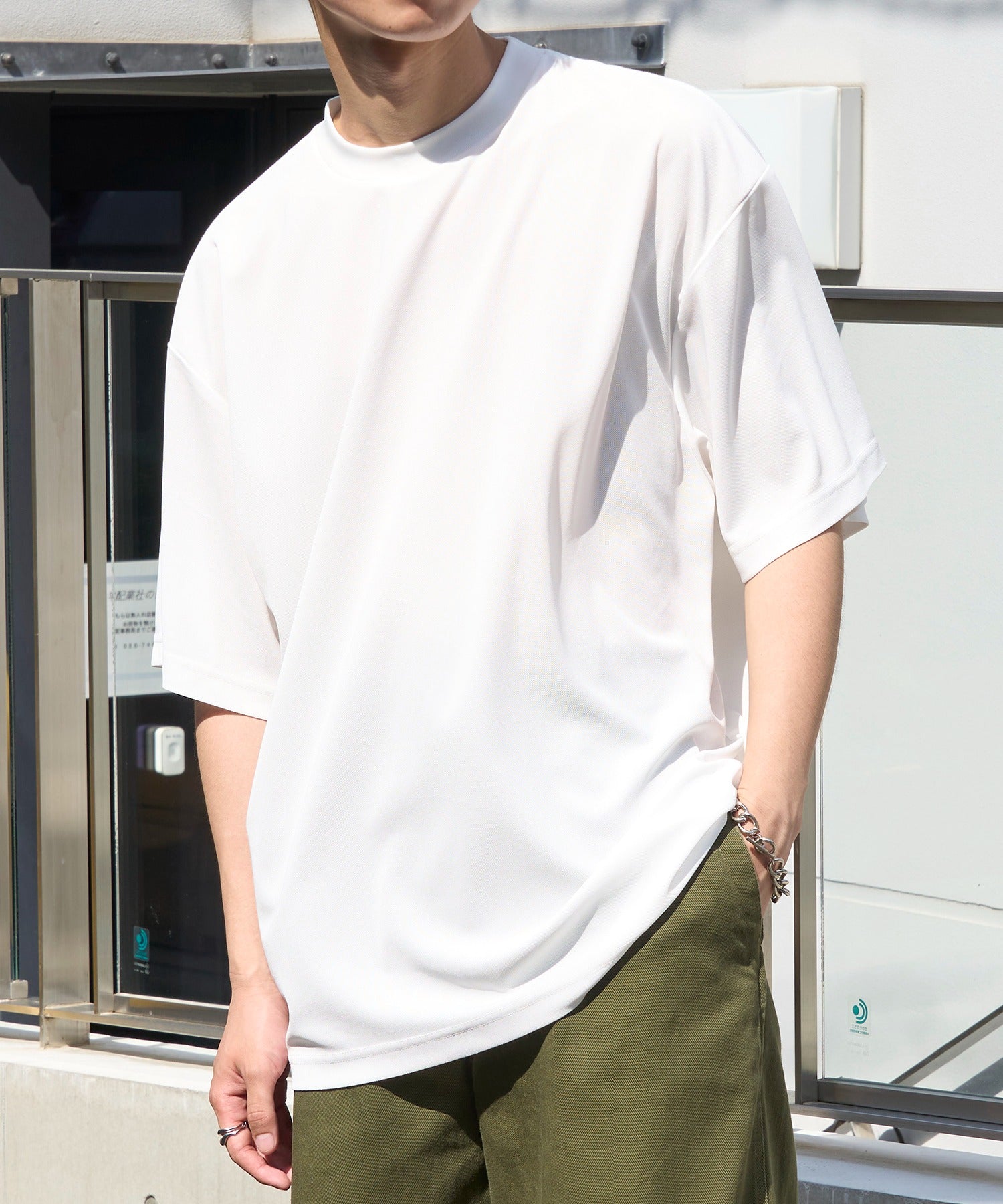 メゾンクラブ MAISON CLUB Over Size Dry Tee / オーバーサイズドライTee 速乾 （ホワイト） ホワイト