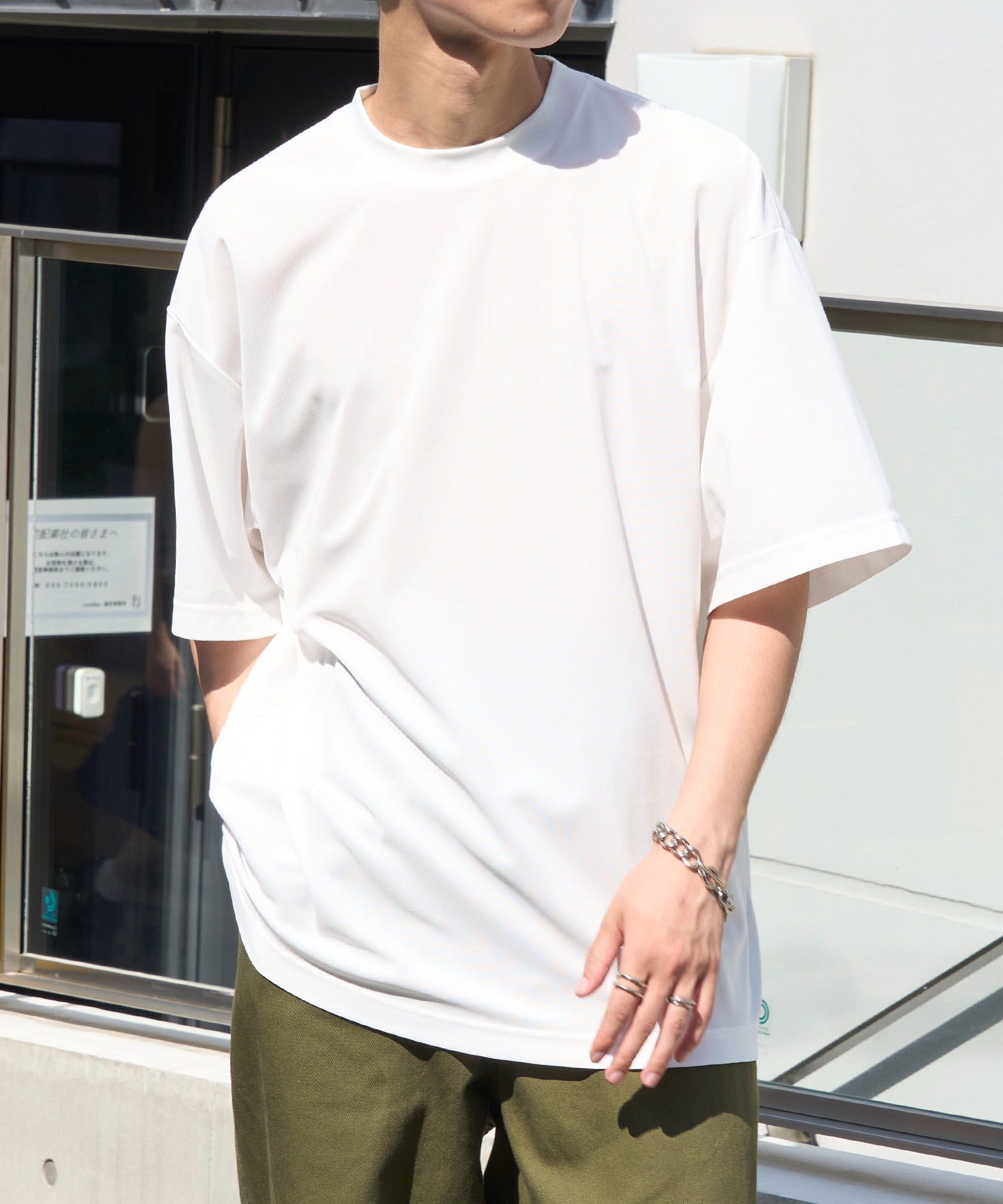 メゾンクラブ MAISON CLUB Over Size Dry Tee / オーバーサイズドライTee 速乾 （ホワイト） ホワイト