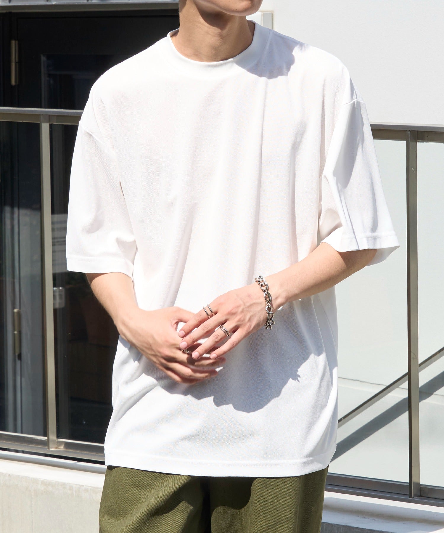 メゾンクラブ MAISON CLUB Over Size Dry Tee / オーバーサイズドライTee 速乾 （ホワイト） ホワイト