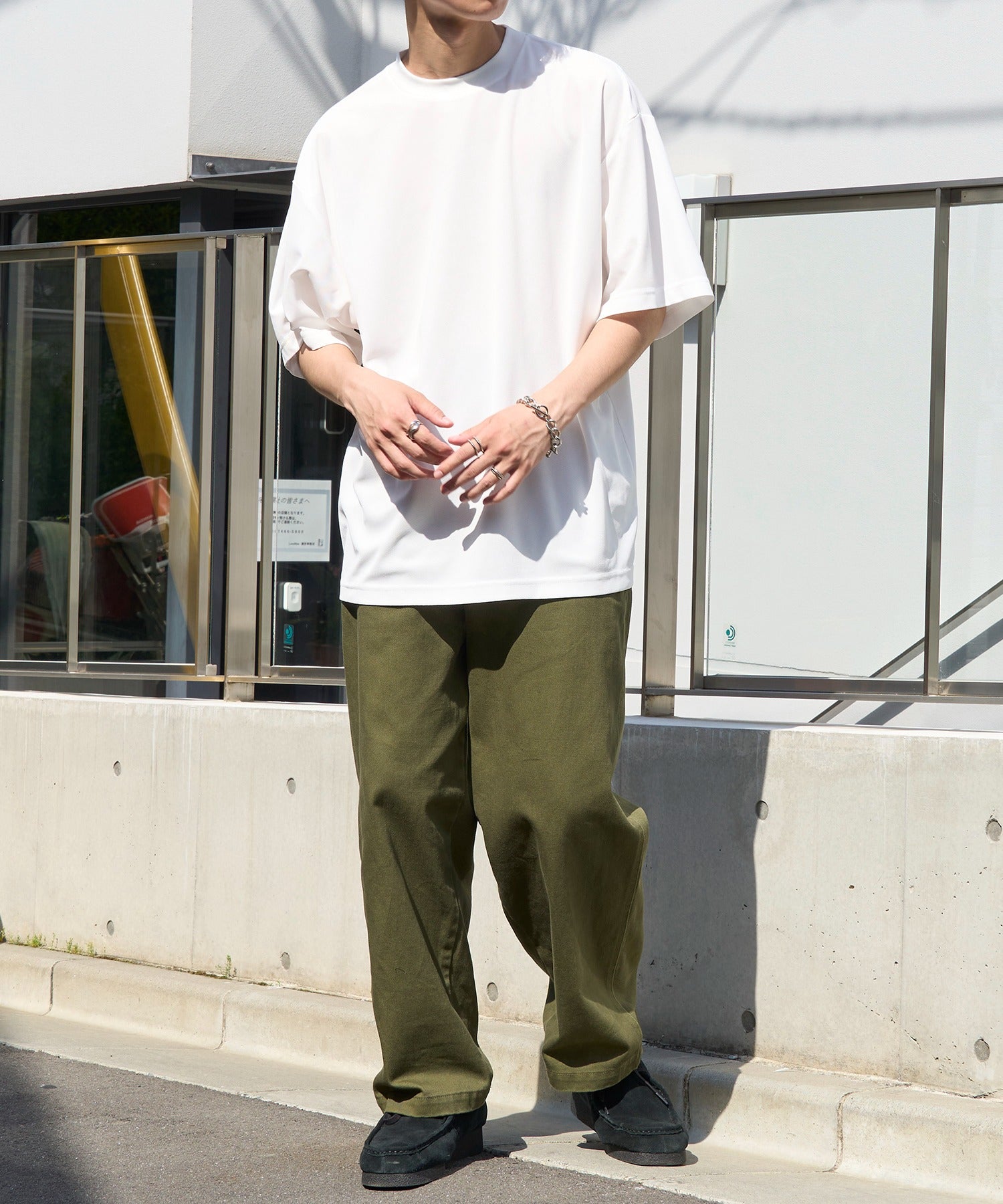 メゾンクラブ MAISON CLUB Over Size Dry Tee / オーバーサイズドライTee 速乾 （ホワイト） ホワイト