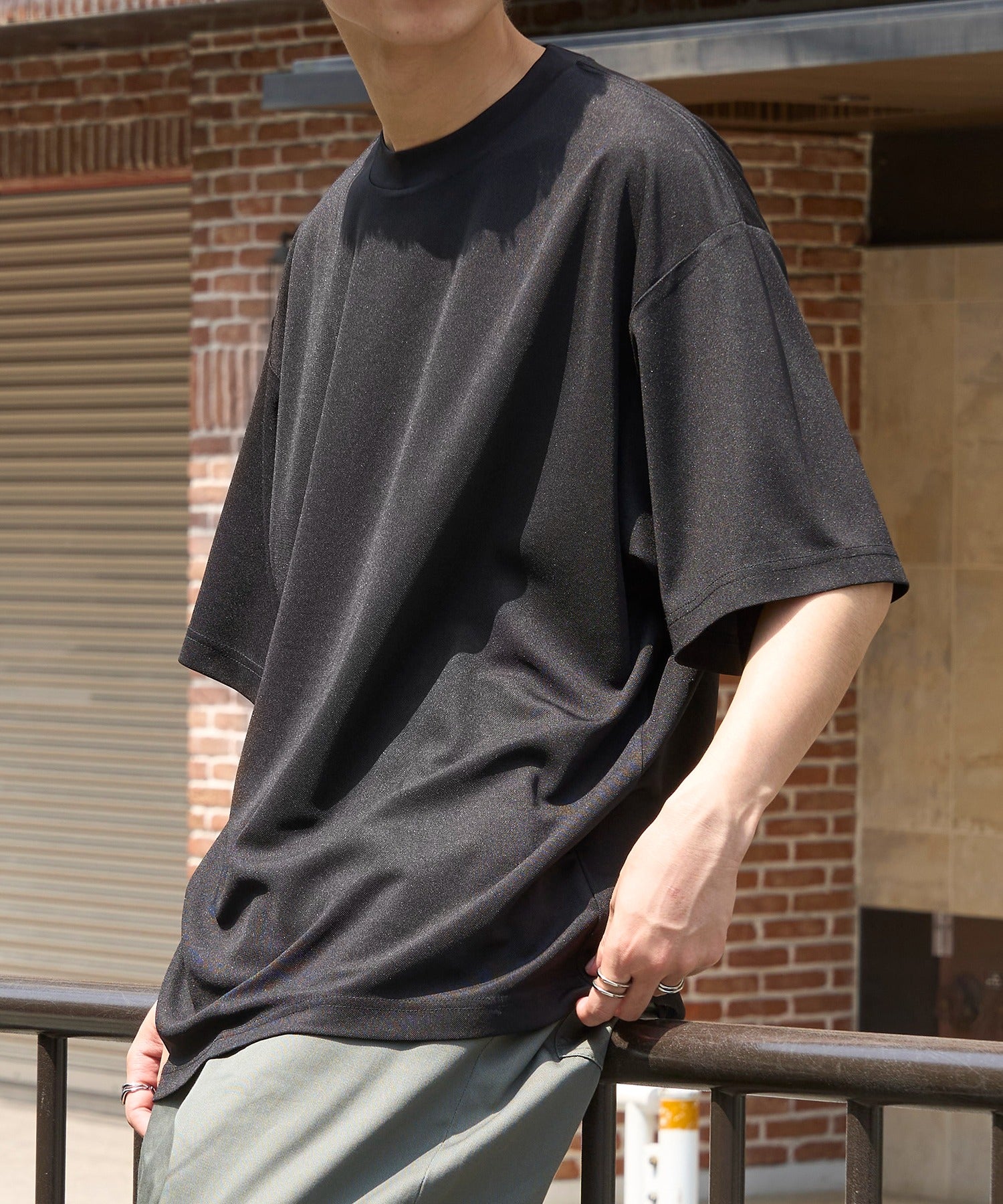 メゾンクラブ MAISON CLUB Over Size Dry Tee / オーバーサイズドライTee 速乾 （ブラック） ブラック
