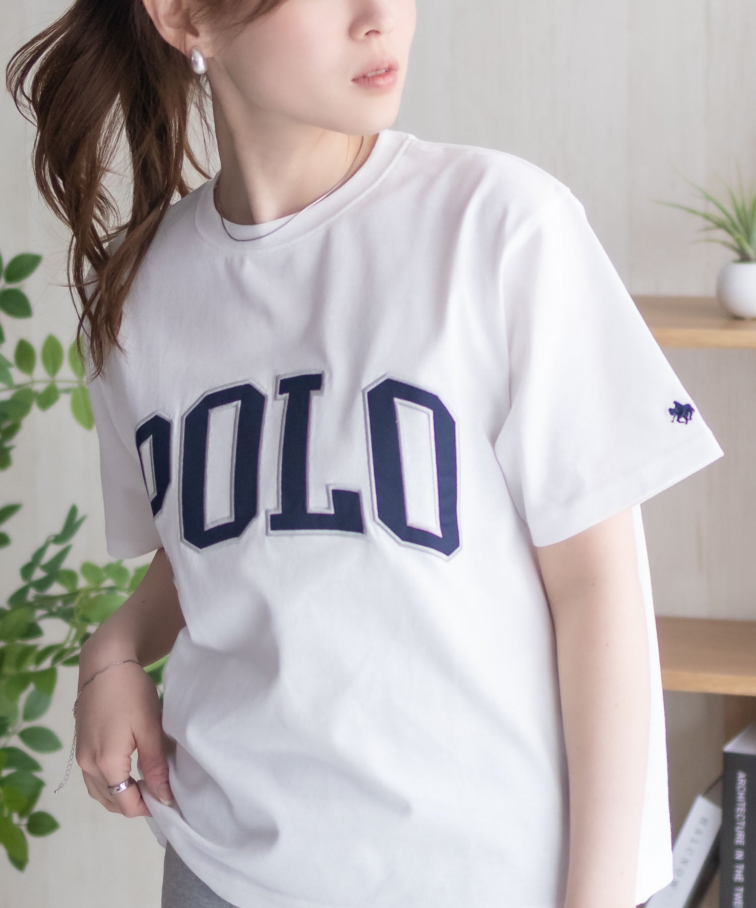 ポロ ビーシーエス POLO BCS ワッペンクロップドTシャツ （オフホワイト） オフホワイト