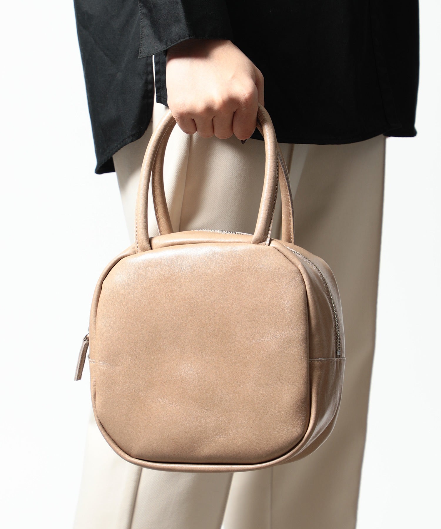 TIDEWAY ICY BOSTON Handbag Cowhide leather Boston Bag Smooth Leather T2468