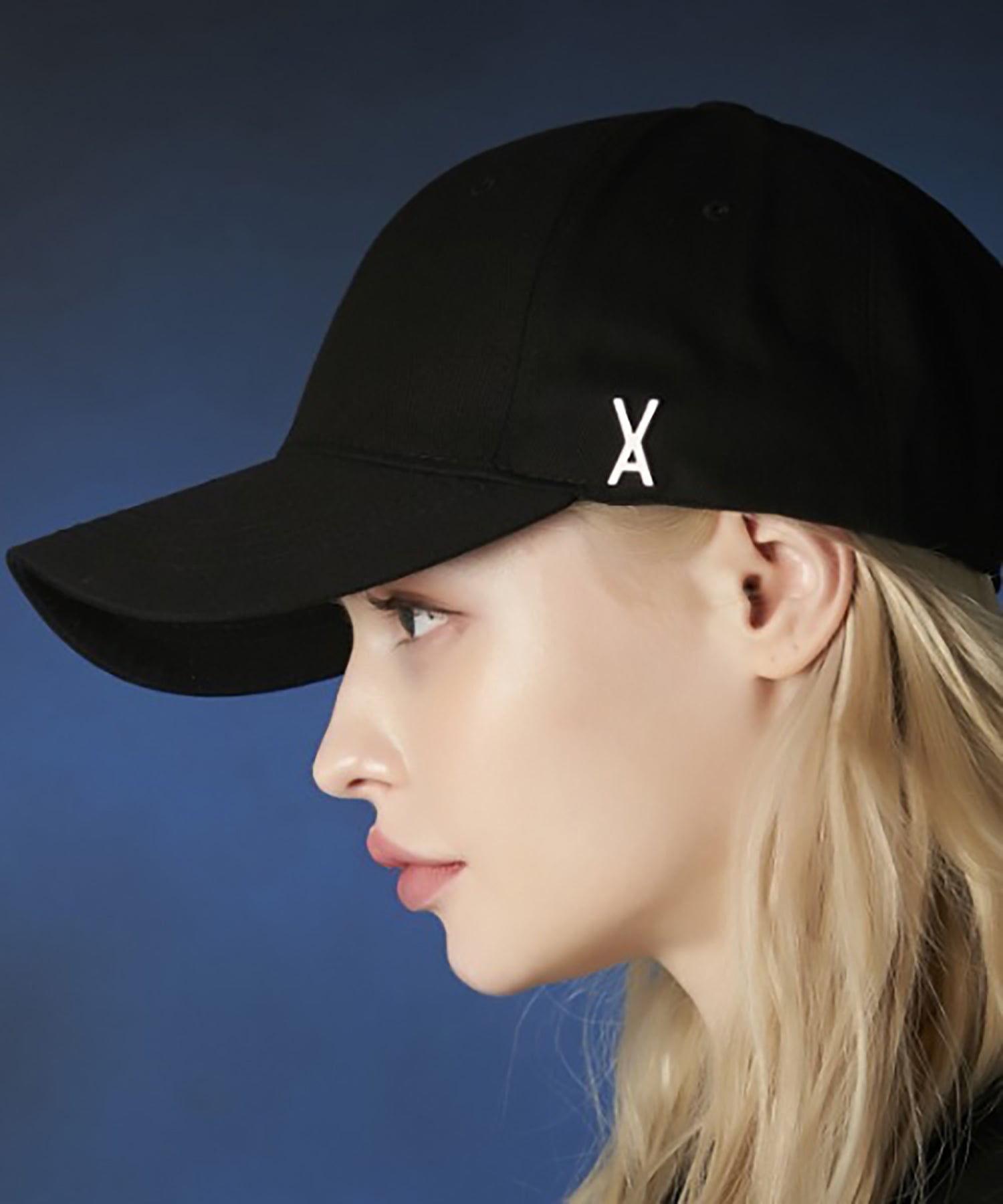 バザール VARZAR 【VARZAR/ バザール】STUD LOGO OVER FIT BALL CAP キャップ 帽子,ブラック
