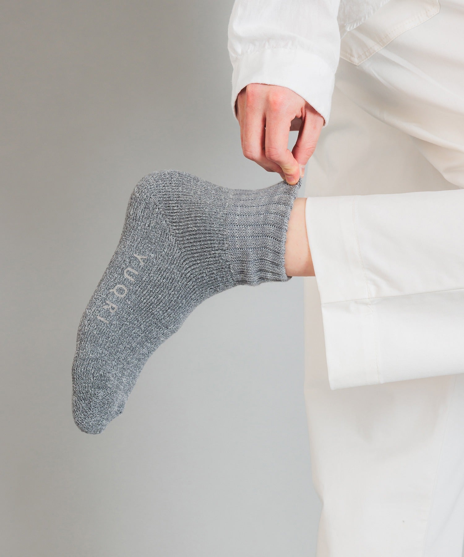 "YUQRI YUQRI Soft and Comfortable Fit ◎【YUQRI / ユクリ】comfy pile double rib 2 feel "Antibacterial, Deodorizing, and Bacteriostatic" Rib Socks Made in Japan