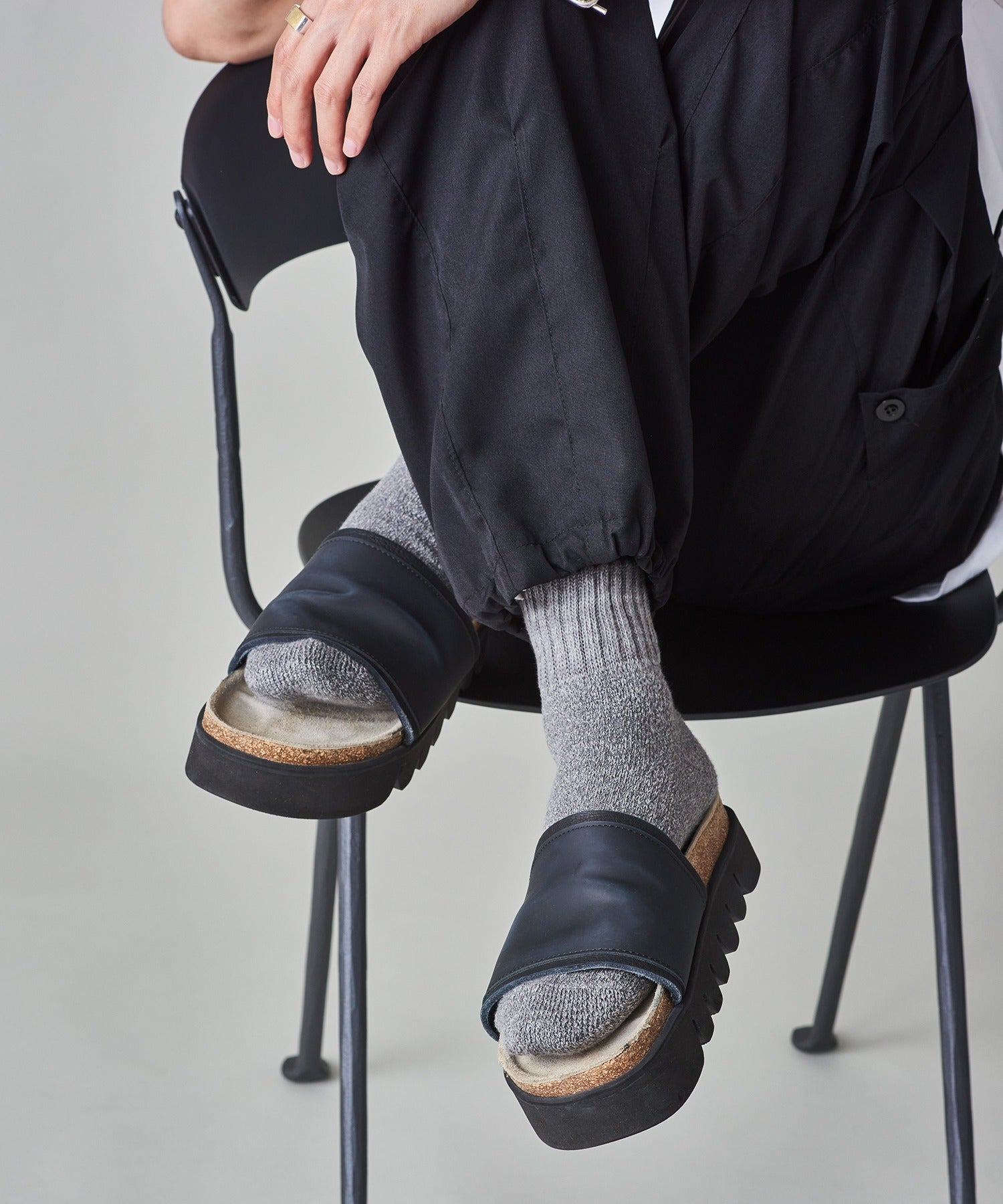 "YUQRI YUQRI Soft and Comfortable Fit ◎【YUQRI / ユクリ】comfy pile double rib 2 feel "Antibacterial, Deodorizing, and Bacteriostatic" Rib Socks Made in Japan