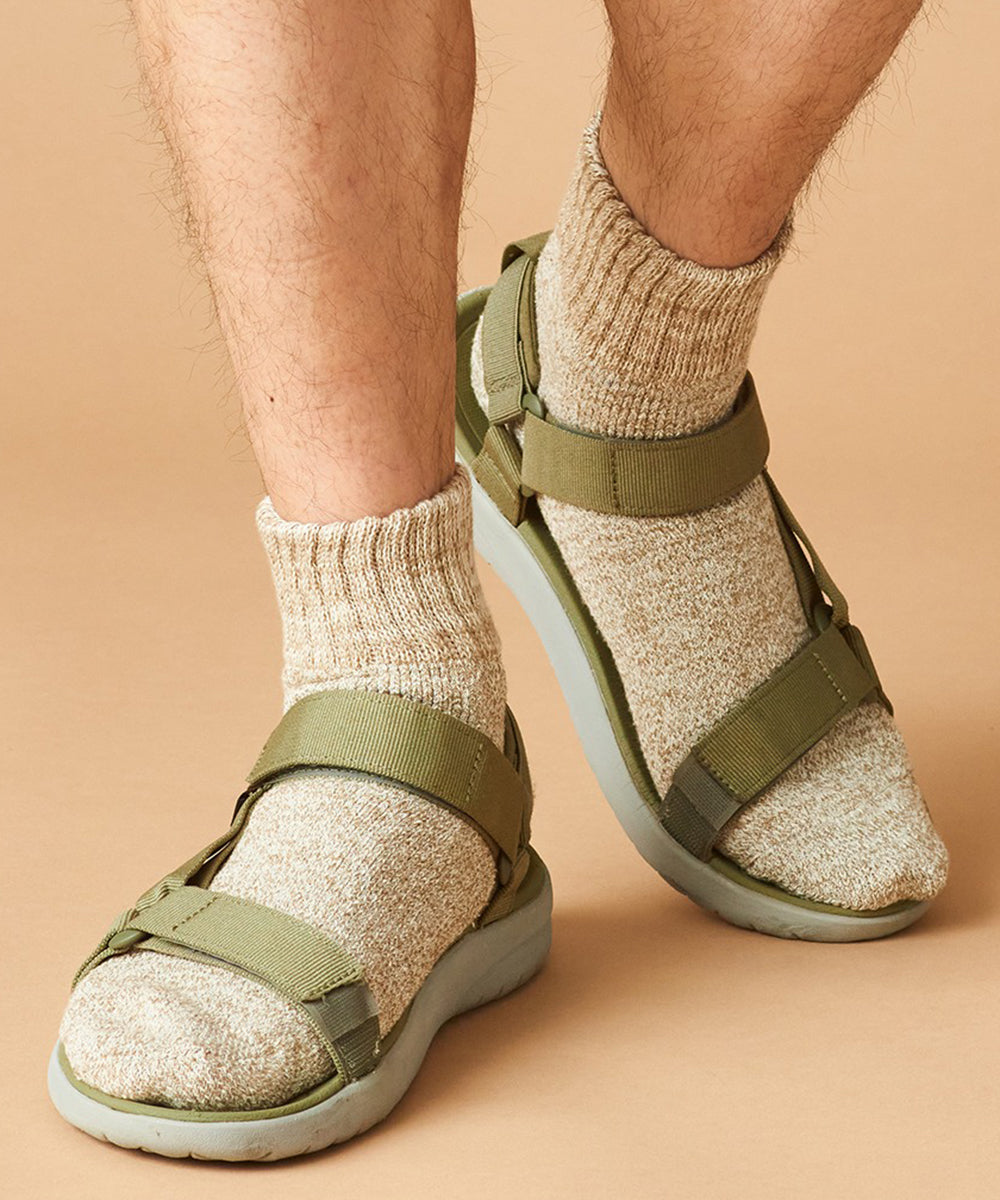 "YUQRI YUQRI Soft and Comfortable Fit ◎【YUQRI / ユクリ】comfy pile double rib 2 feel "Antibacterial, Deodorizing, and Bacteriostatic" Rib Socks Made in Japan