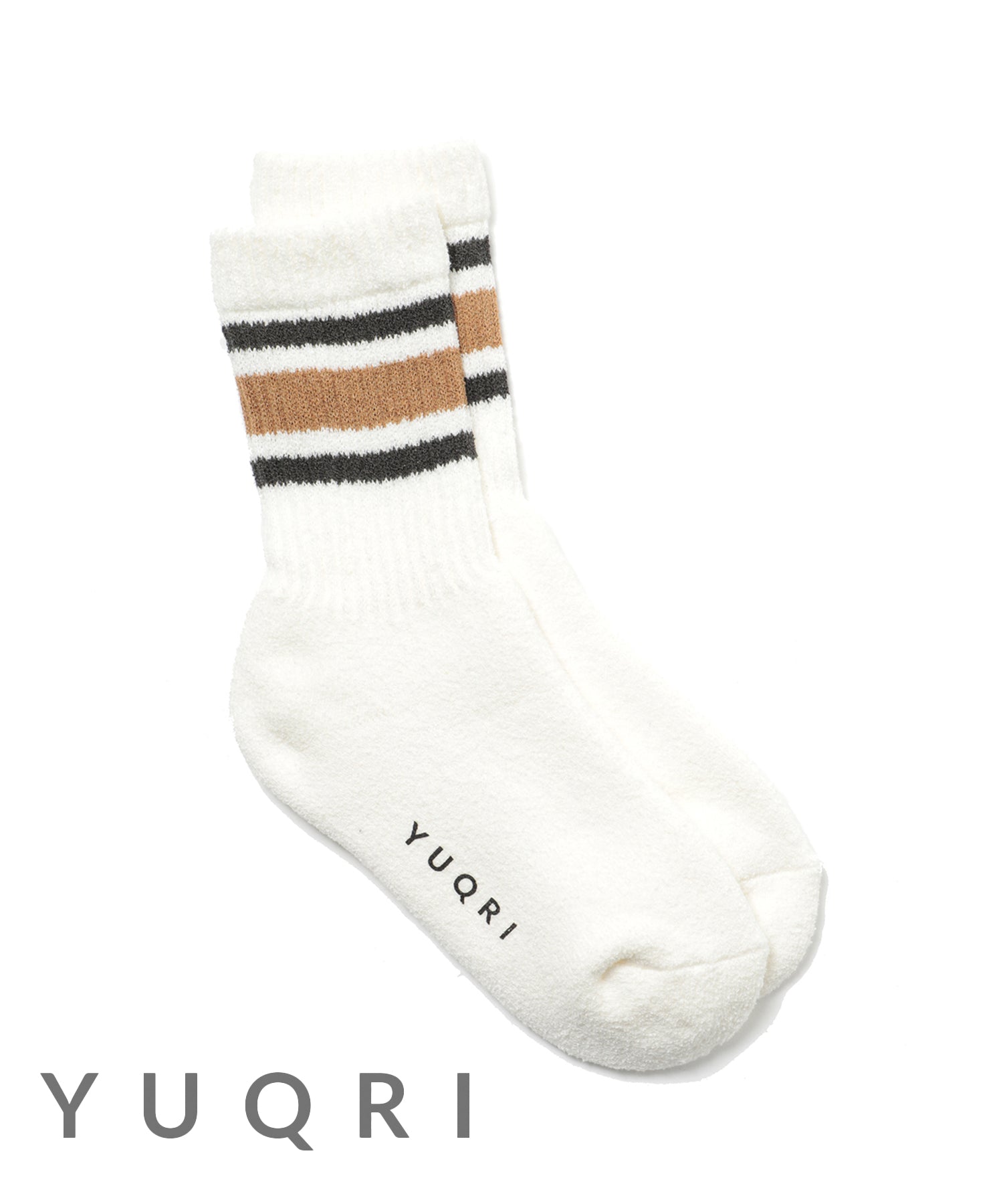 ユクリ YUQRI 【YUQRI / ユクリ】puff pile short crew line 抗菌防臭 消臭 制菌 靴下 ソックス 父の日 ギフト プレゼント 贈り物