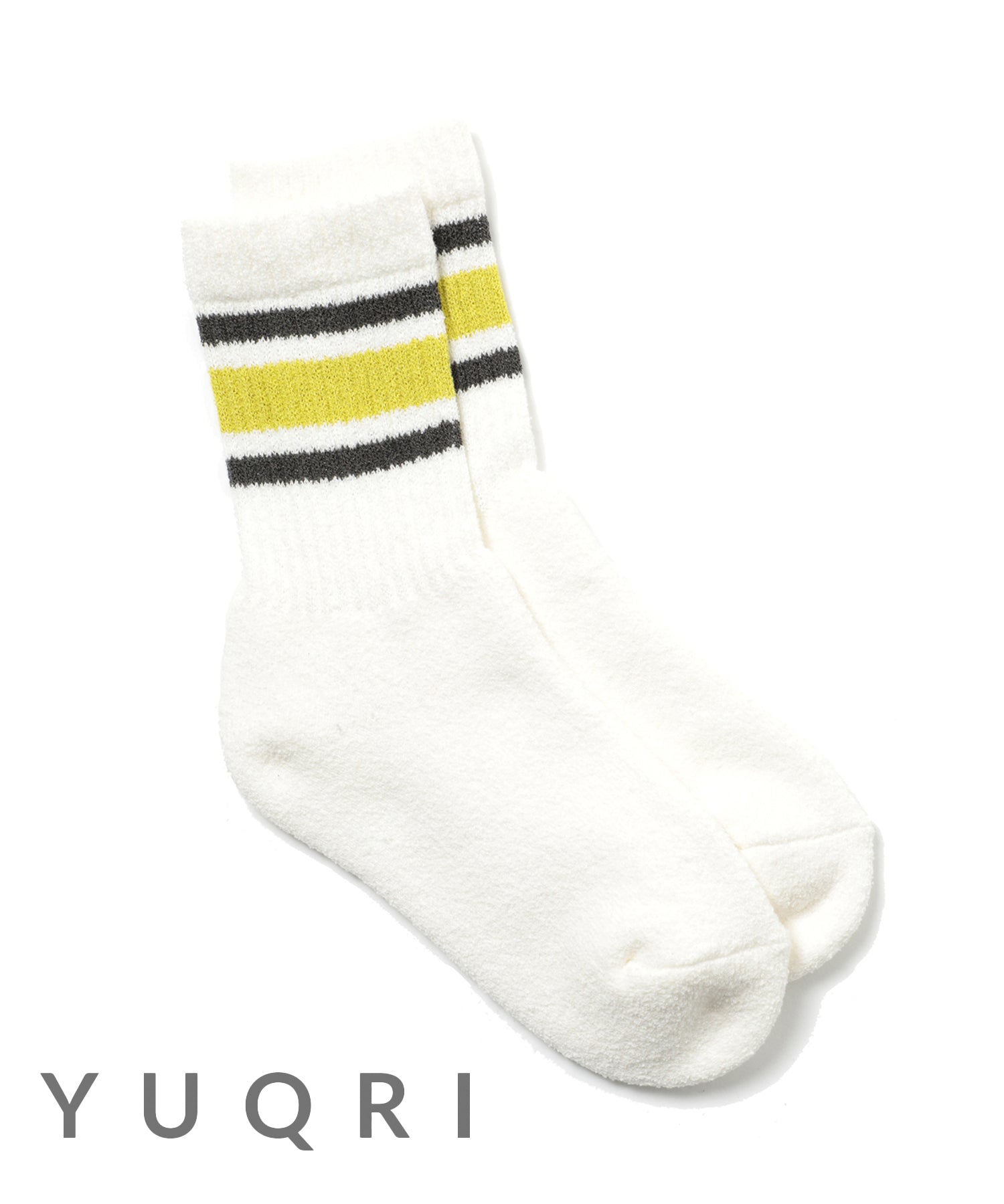 ユクリ YUQRI 【YUQRI / ユクリ】puff pile short crew line 抗菌防臭 消臭 制菌 靴下 ソックス 父の日 ギフト プレゼント 贈り物