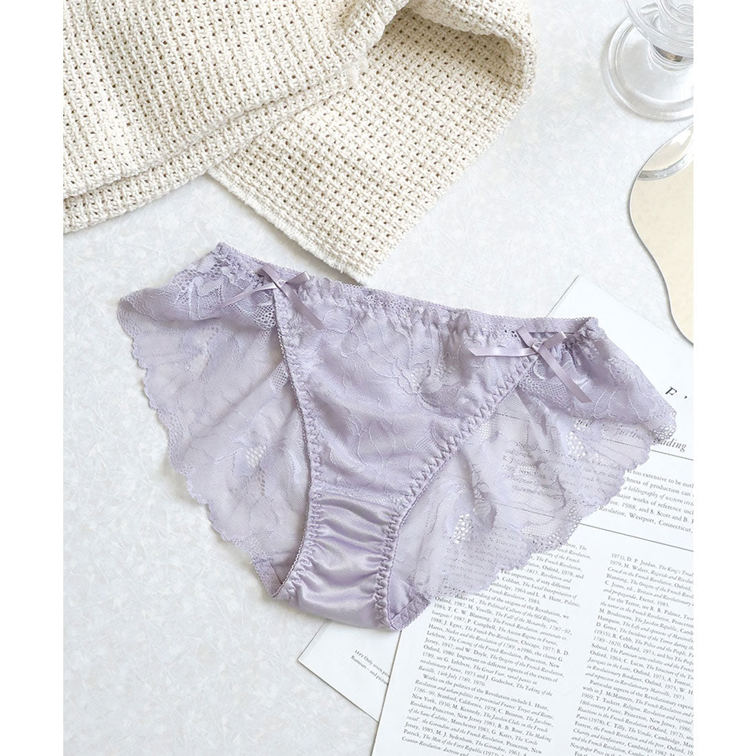 "Two Hatch tu-hacci Peony Lace Side Ribbon Shorts [Shorts Only] [Non-Returnable Item]"